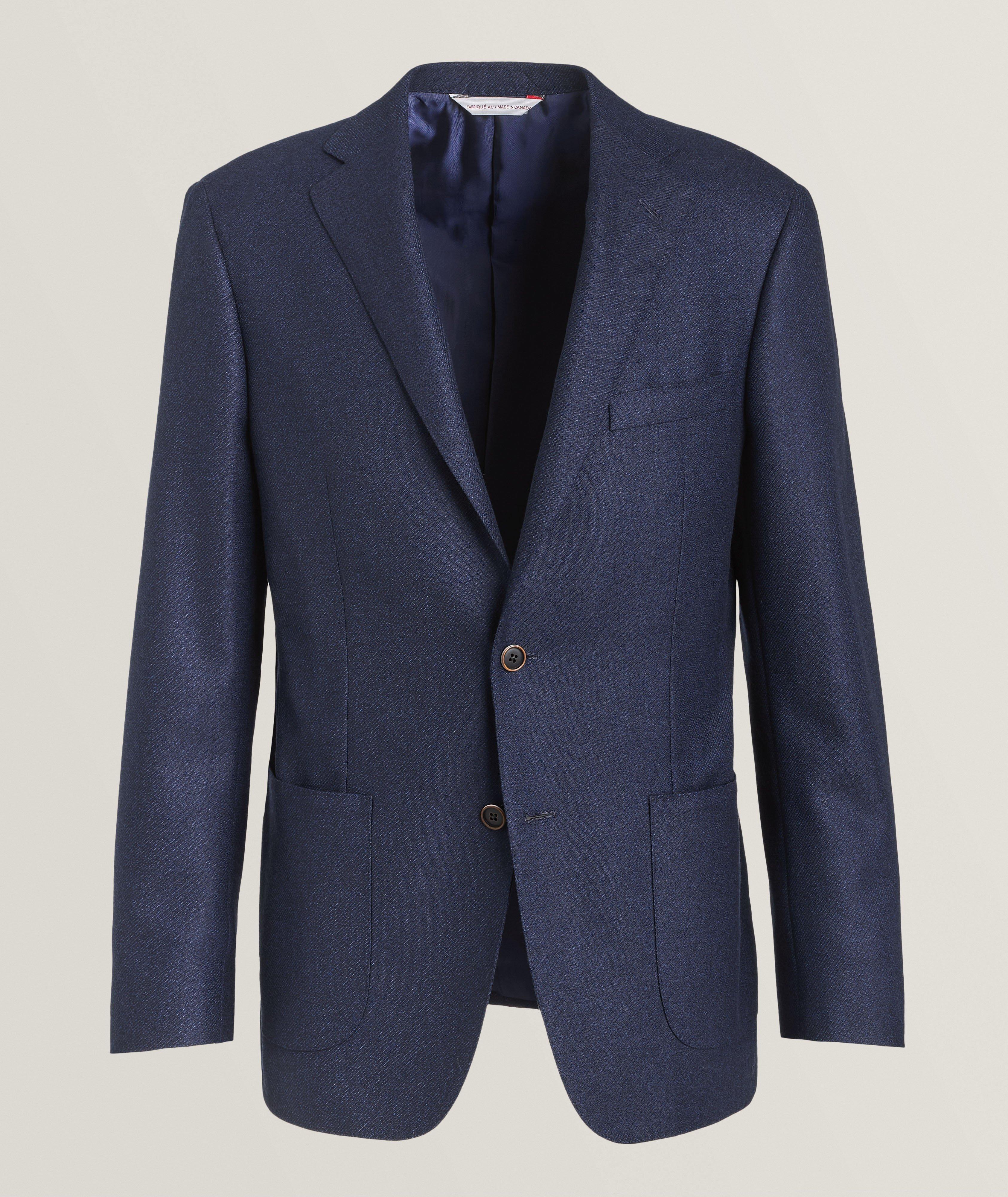 Samuelsohn Veston En Twill De Laine En Bleu , Taille Homme 46