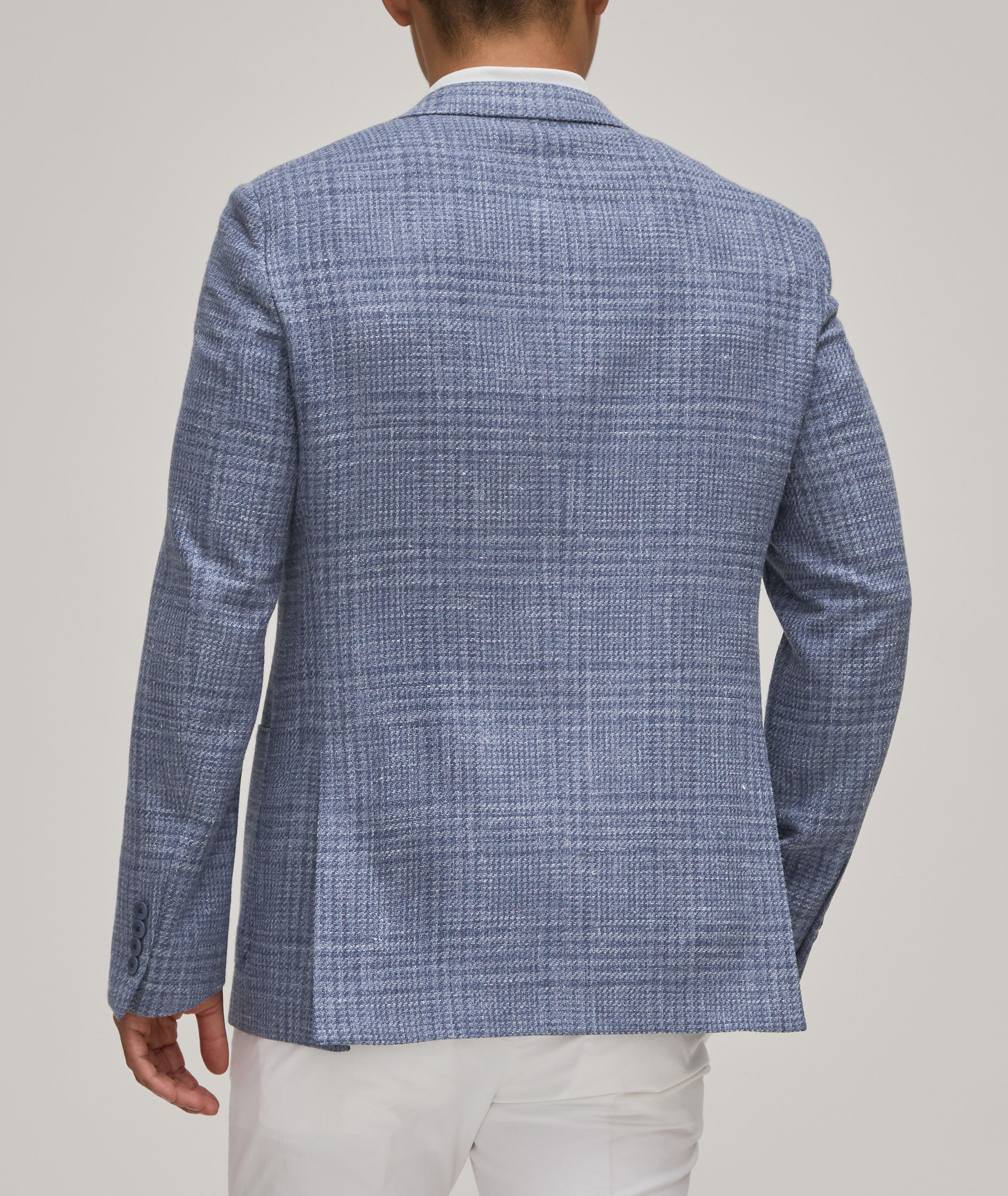Tonal Plaid Stretch-Wool Blend Sport Jacket image 2