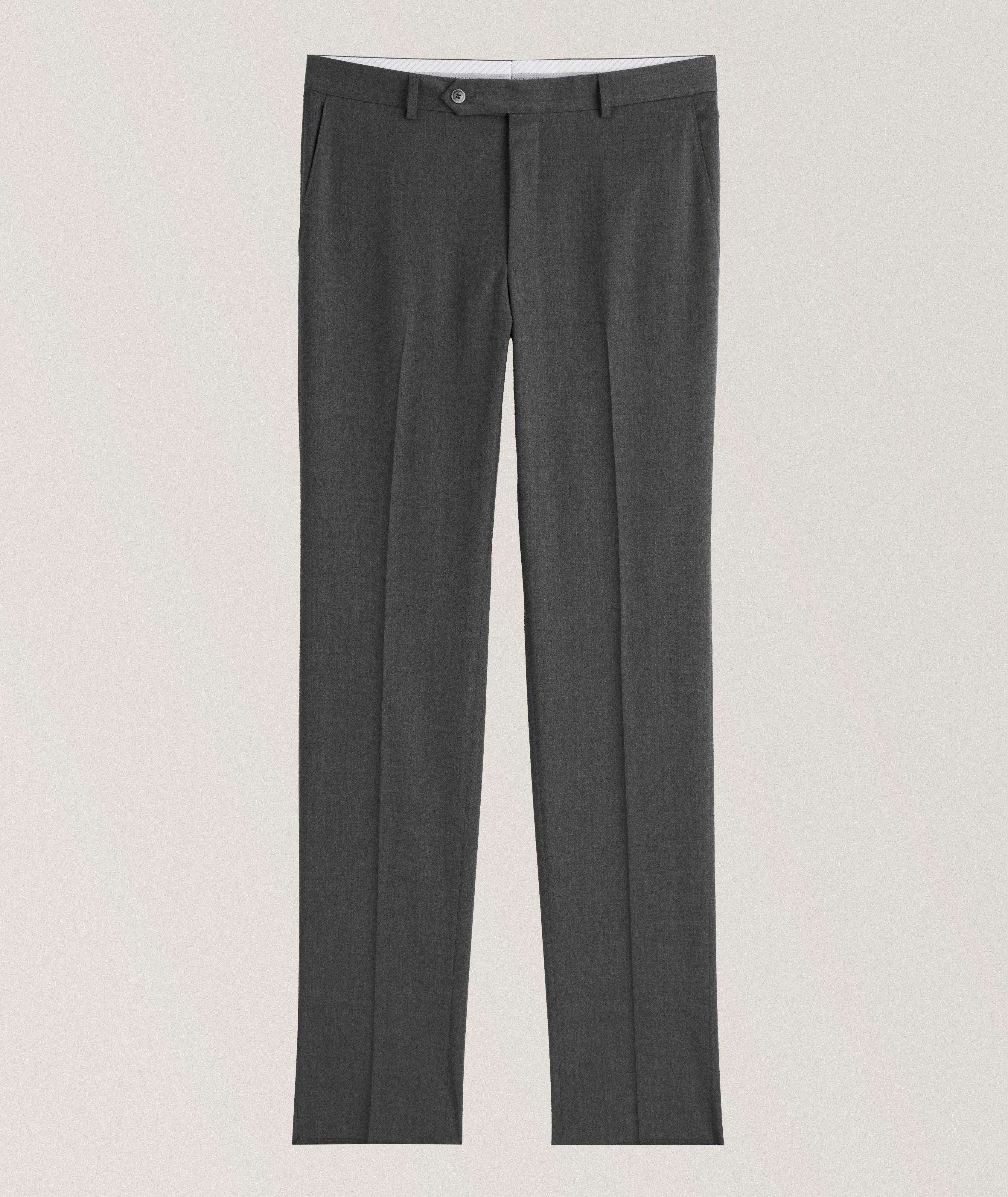 Samuelsohn Pantalon En Laine Extensible De Coupe Amincie En Gris , Taille Homme 38