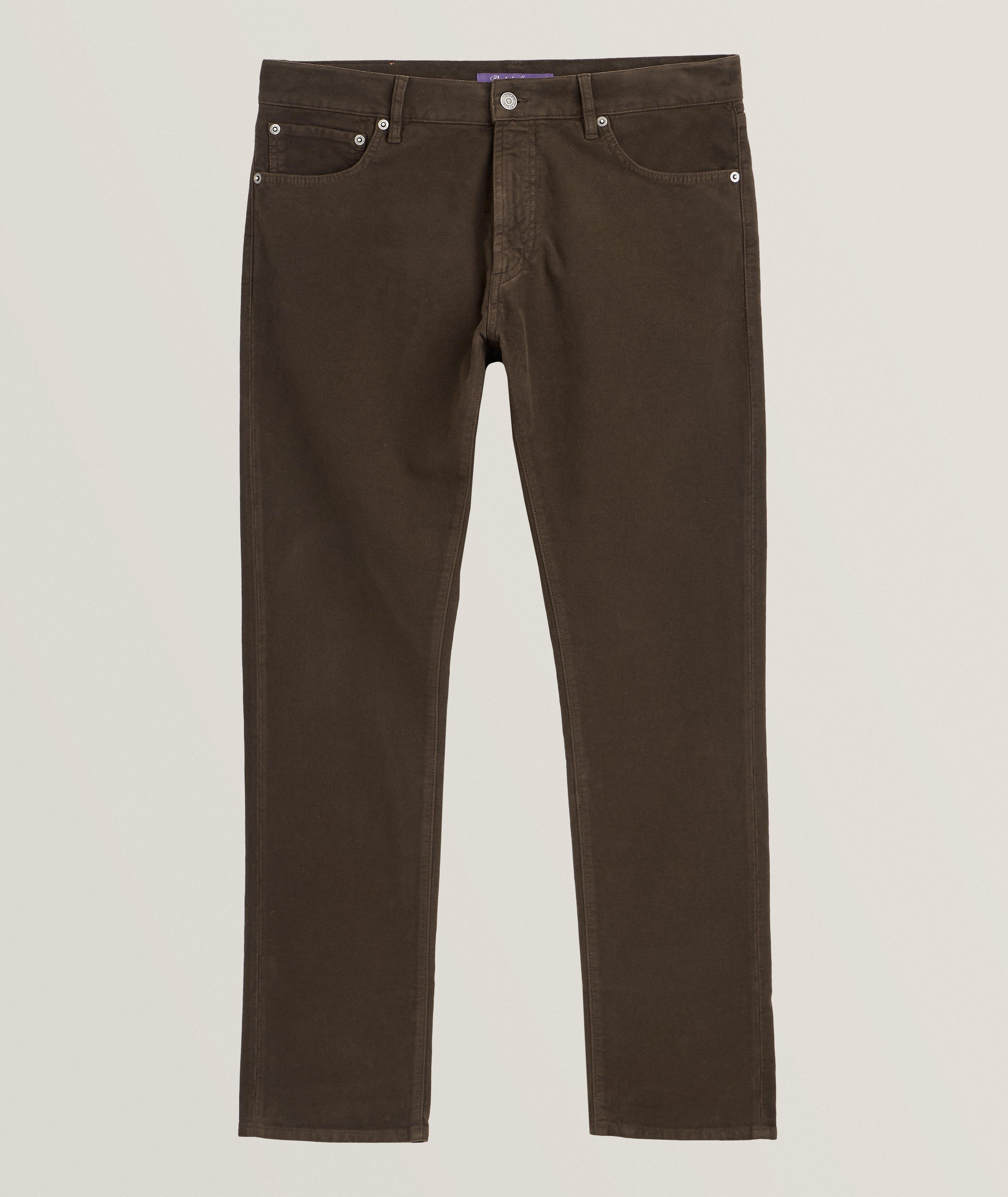 Full-Length Stretch-Cotton Slim Pants