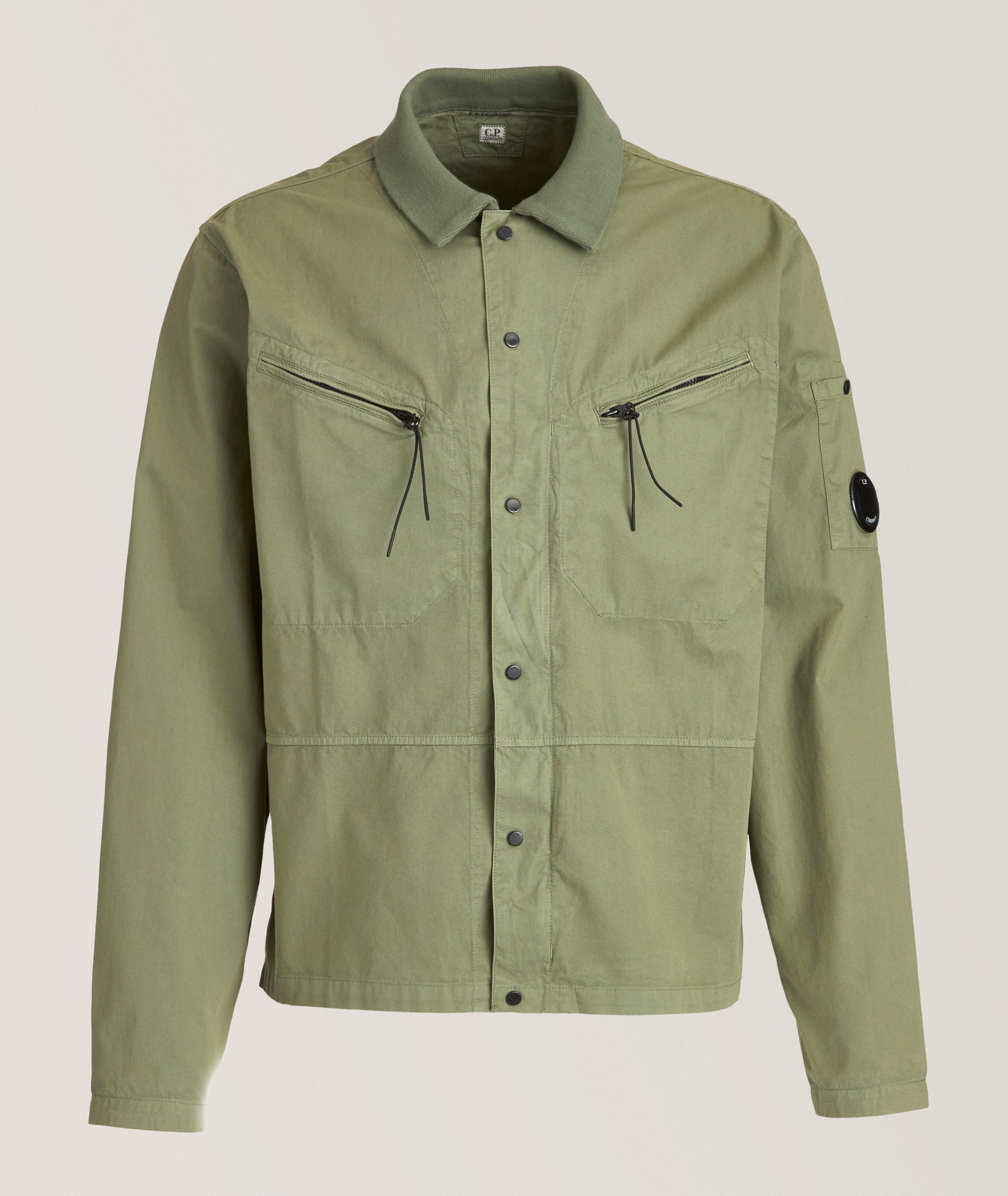 C.P. Company Blouson En Gabardine De Coton En Vert , Taille Homme Grand