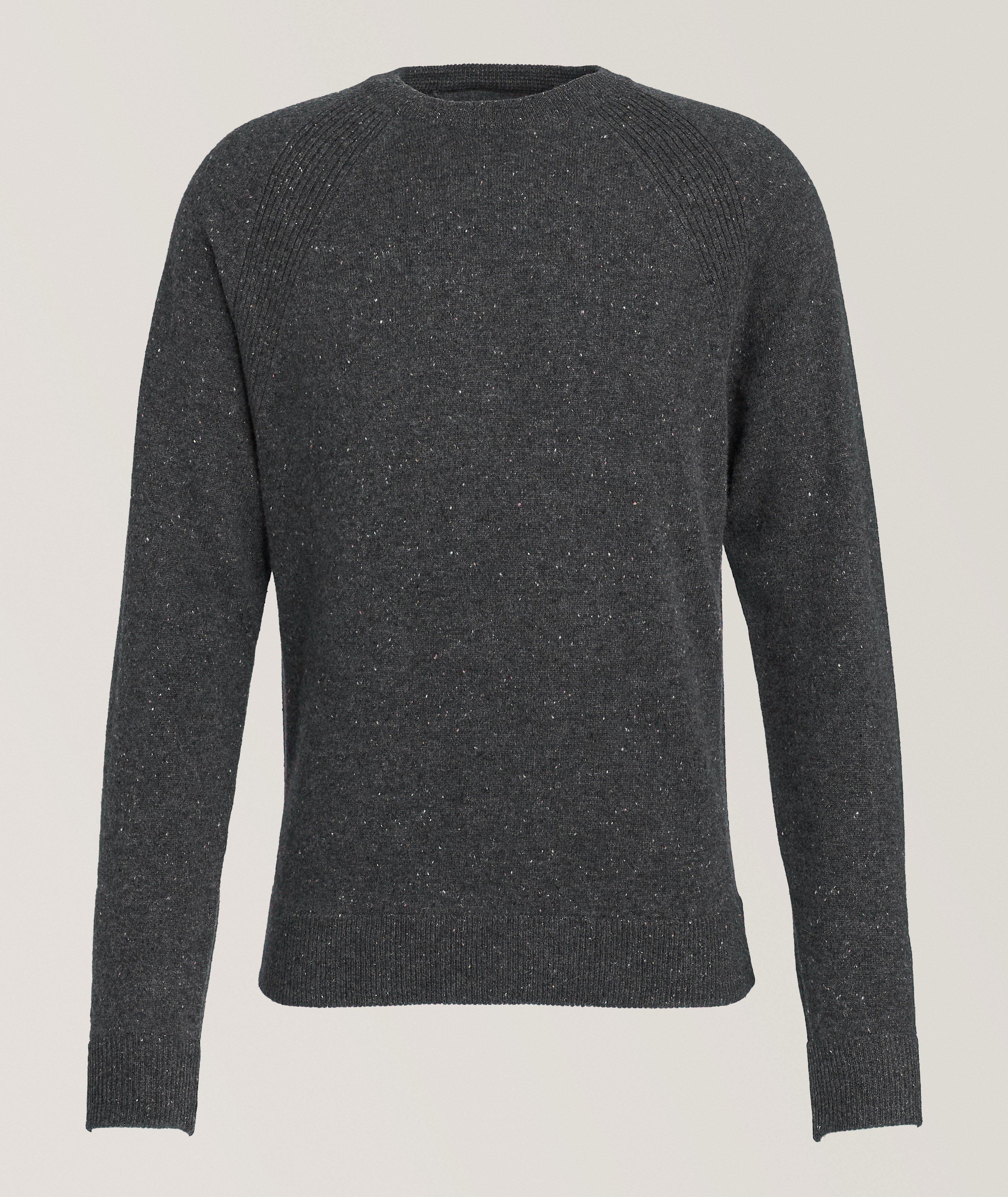 Raffi Cashmere Raglan Crewneck Sweater In Grey , Men's Size Small