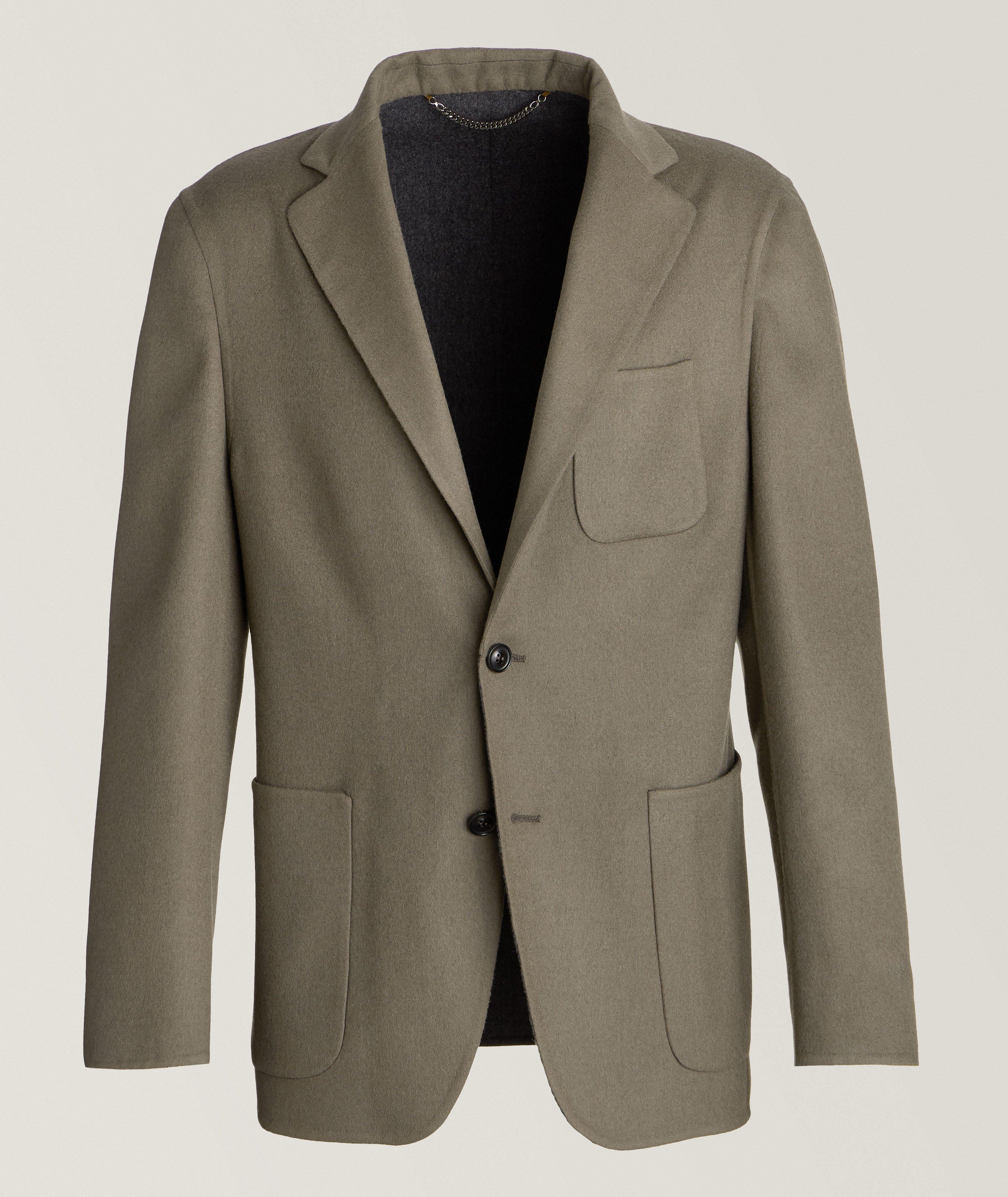 Canali Veston En Laine Extensible En Vert , Taille Homme 48