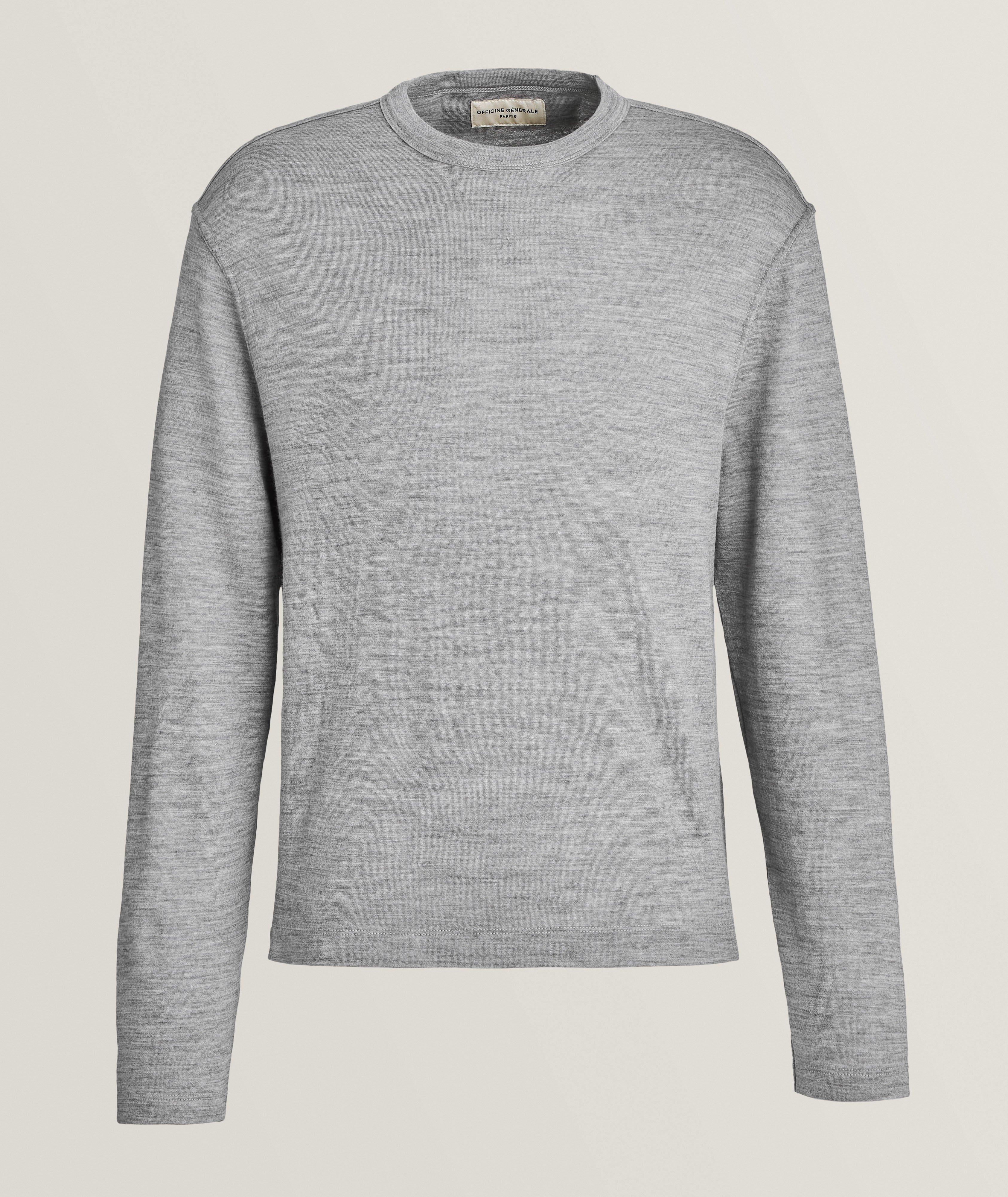 Officine Générale Pull Benny En Lainage En Gris , Taille Homme TG , Laine