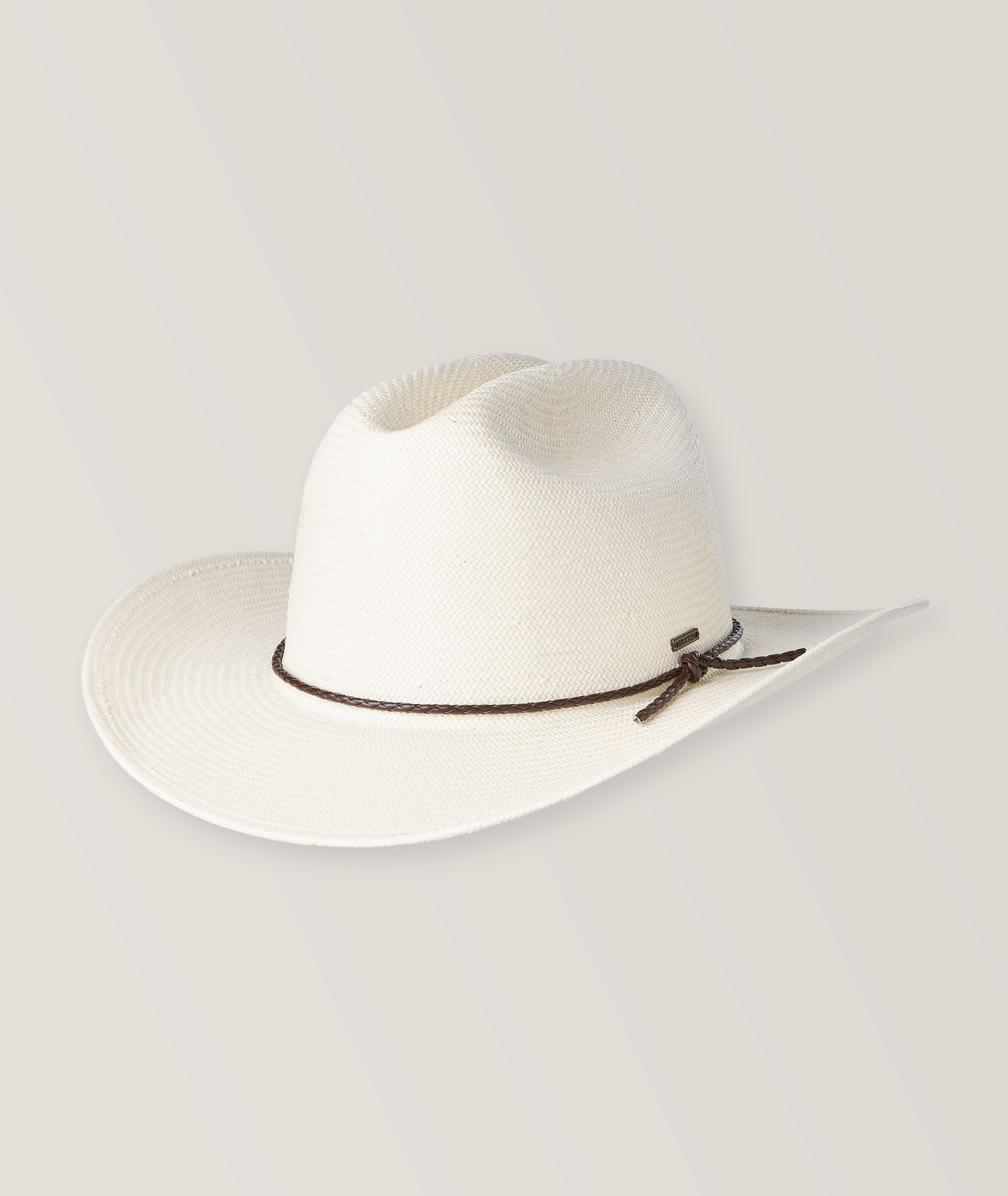 Brixton Chapeau De Cowboy En Shantung De Paille En Blanc , Taille Homme Petit