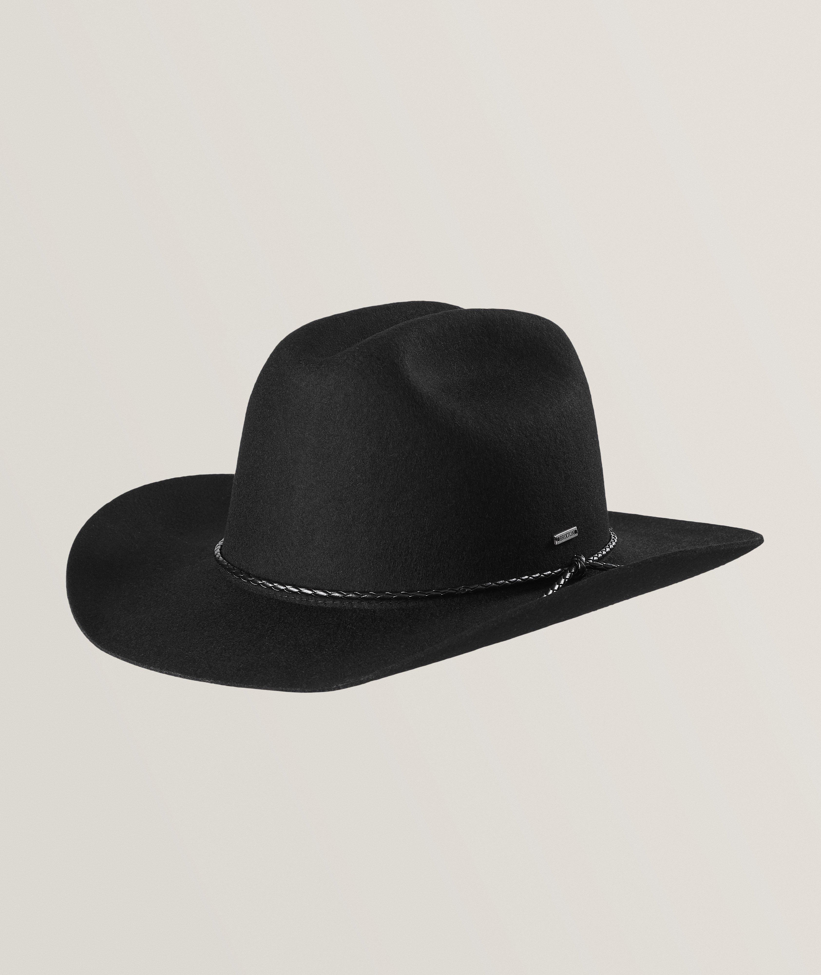 Brixton Chapeau De Cowboy En Laine En Noir , Taille Homme TG