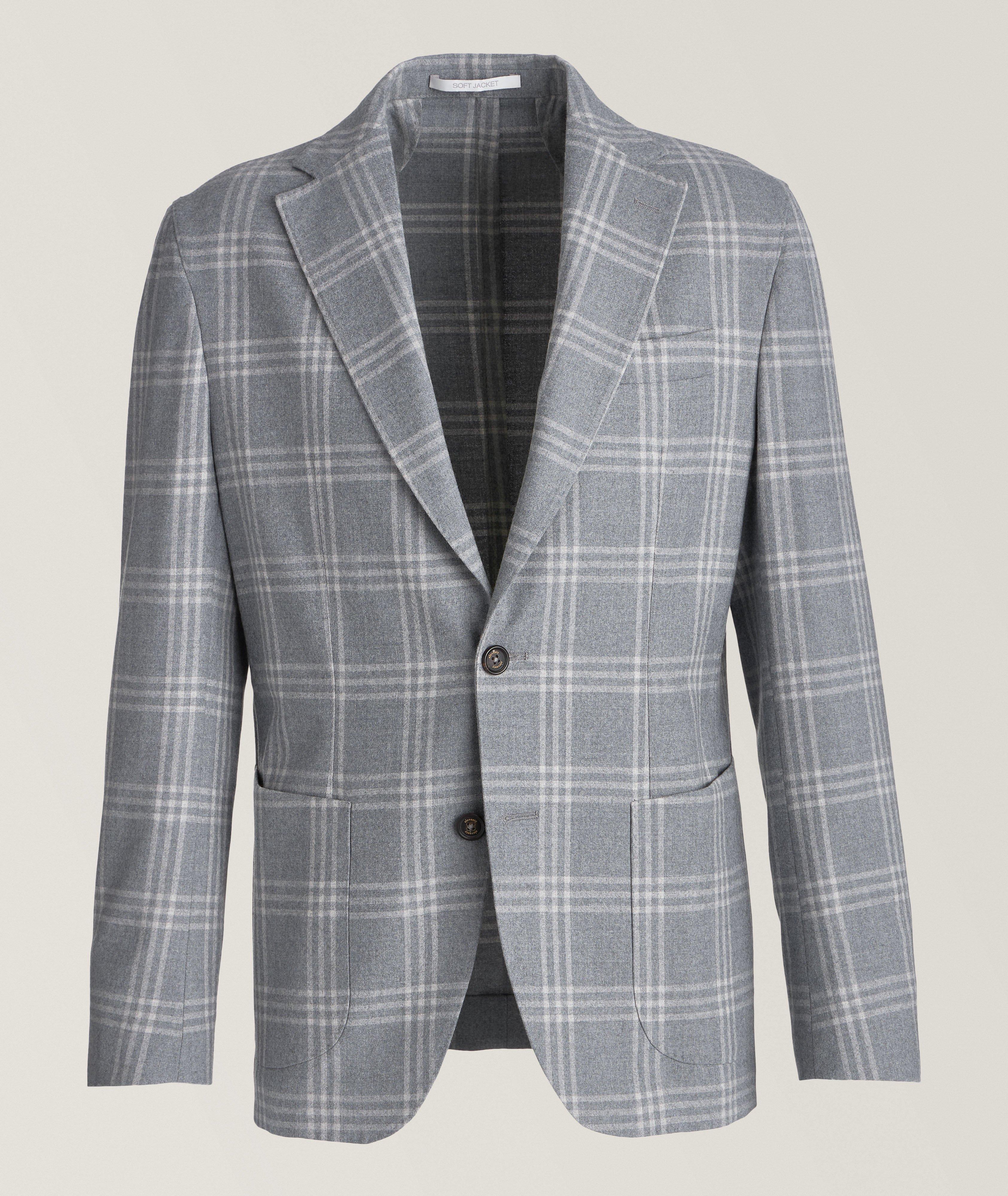 Eleventy Veston En Laine À Motif Quadrillé En Bleu , Taille Homme 52