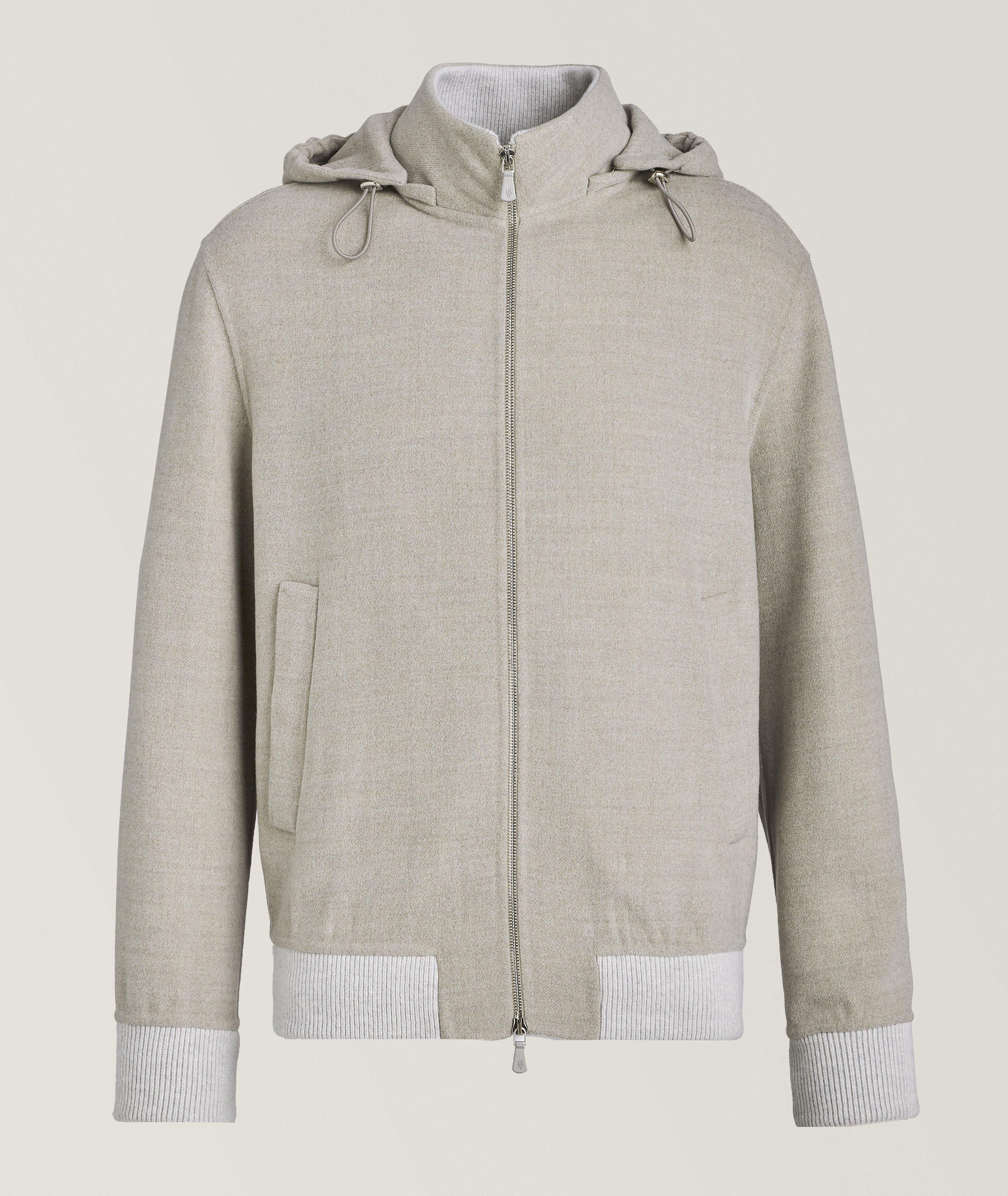 Eleventy Blouson En Laine À Capuchon En Gris , Taille Homme 52