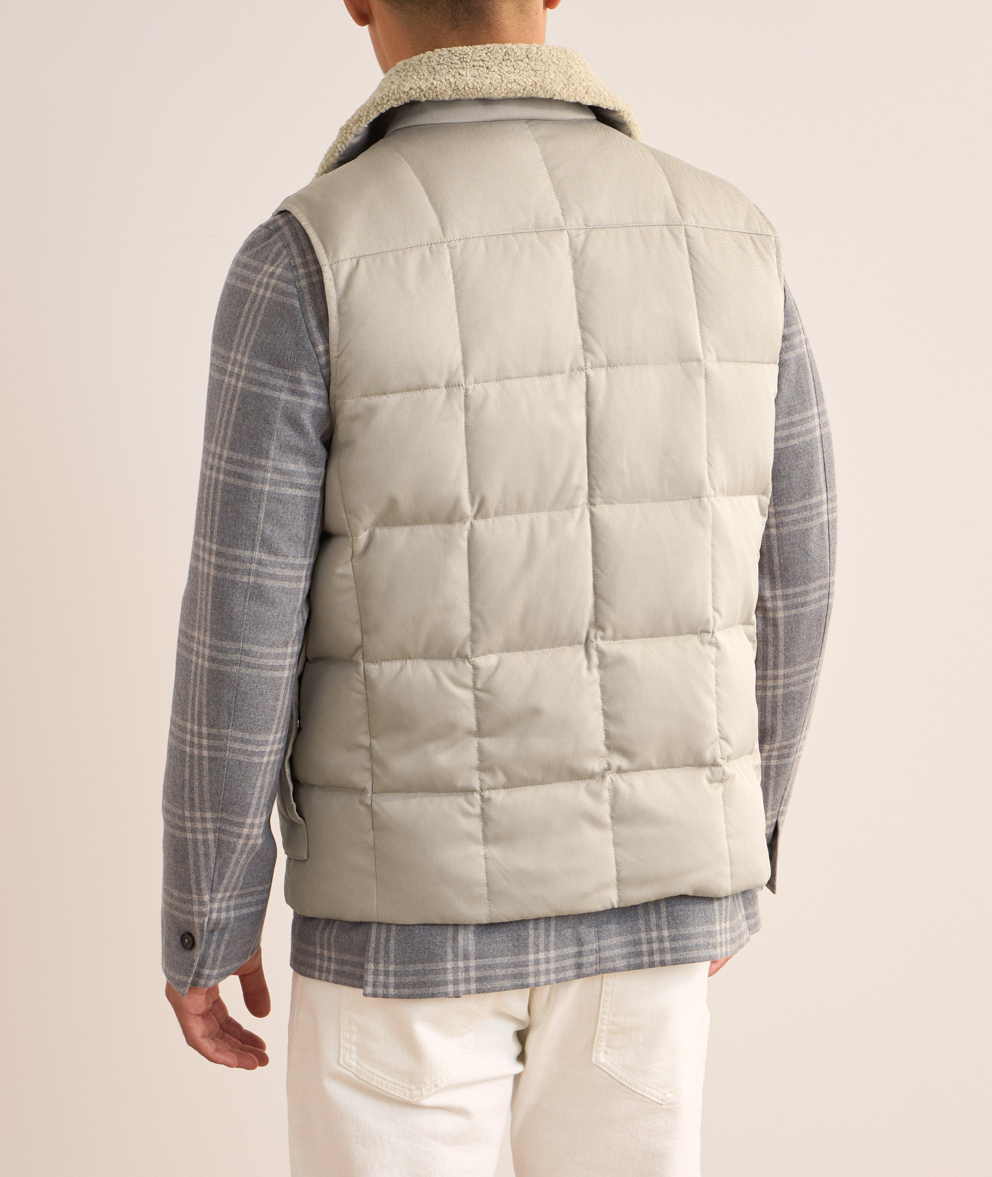 Silk Shearling Collar Vest  image 2