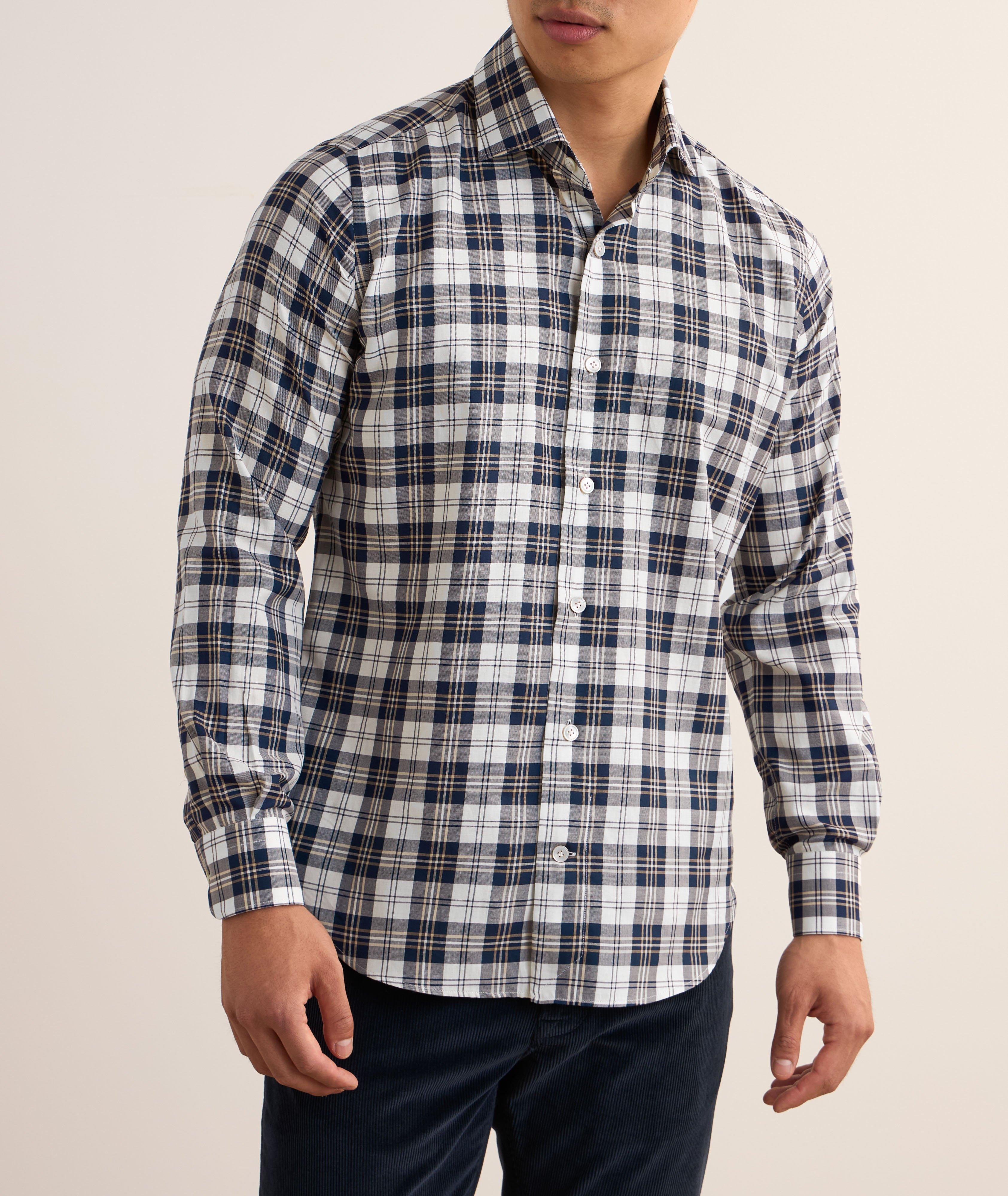 Plaid Cotton Sport Shirt  image 1