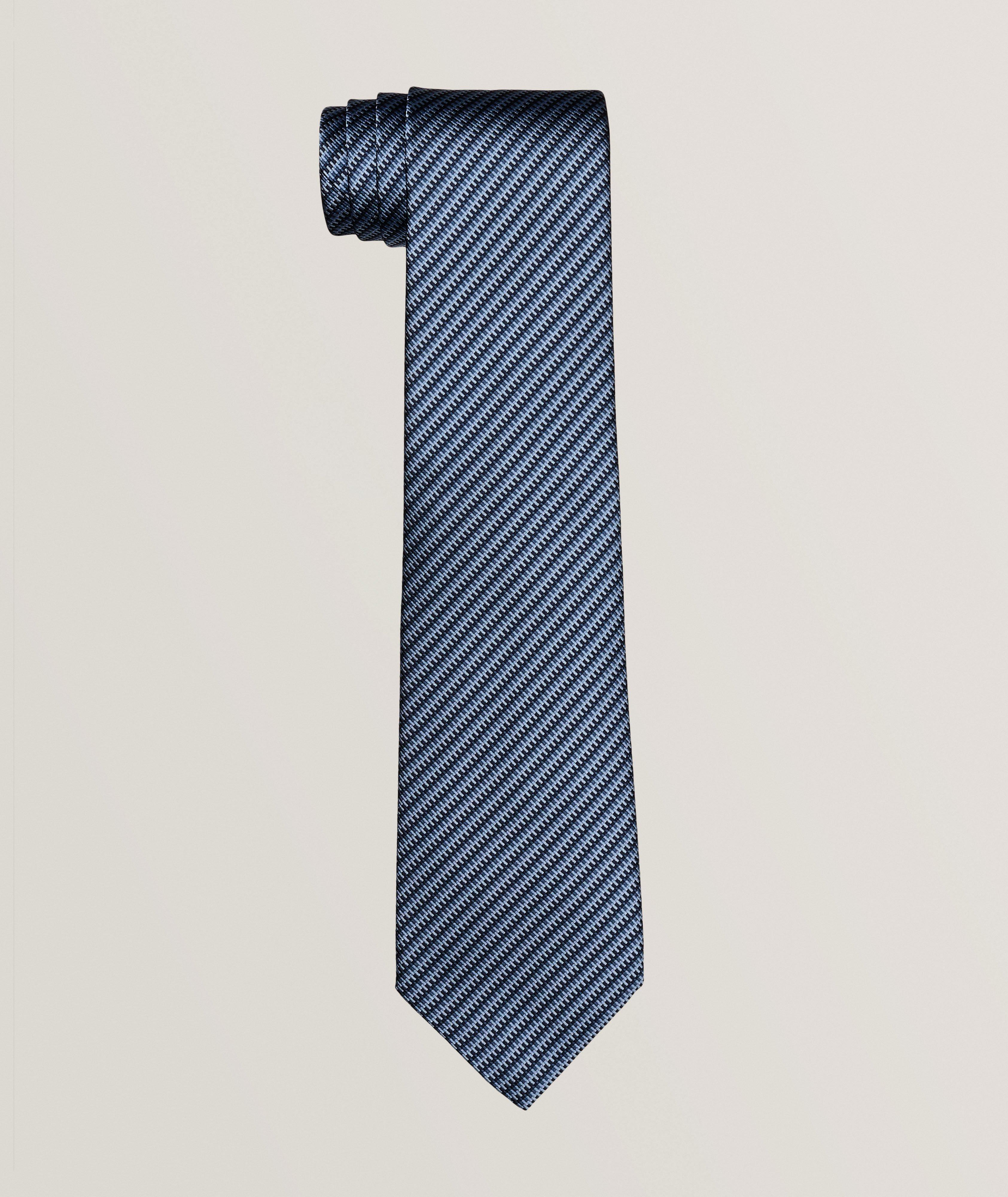 Micro Regimental Silk Tie