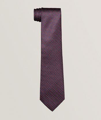 Altea store purple plaid Italian silk tie