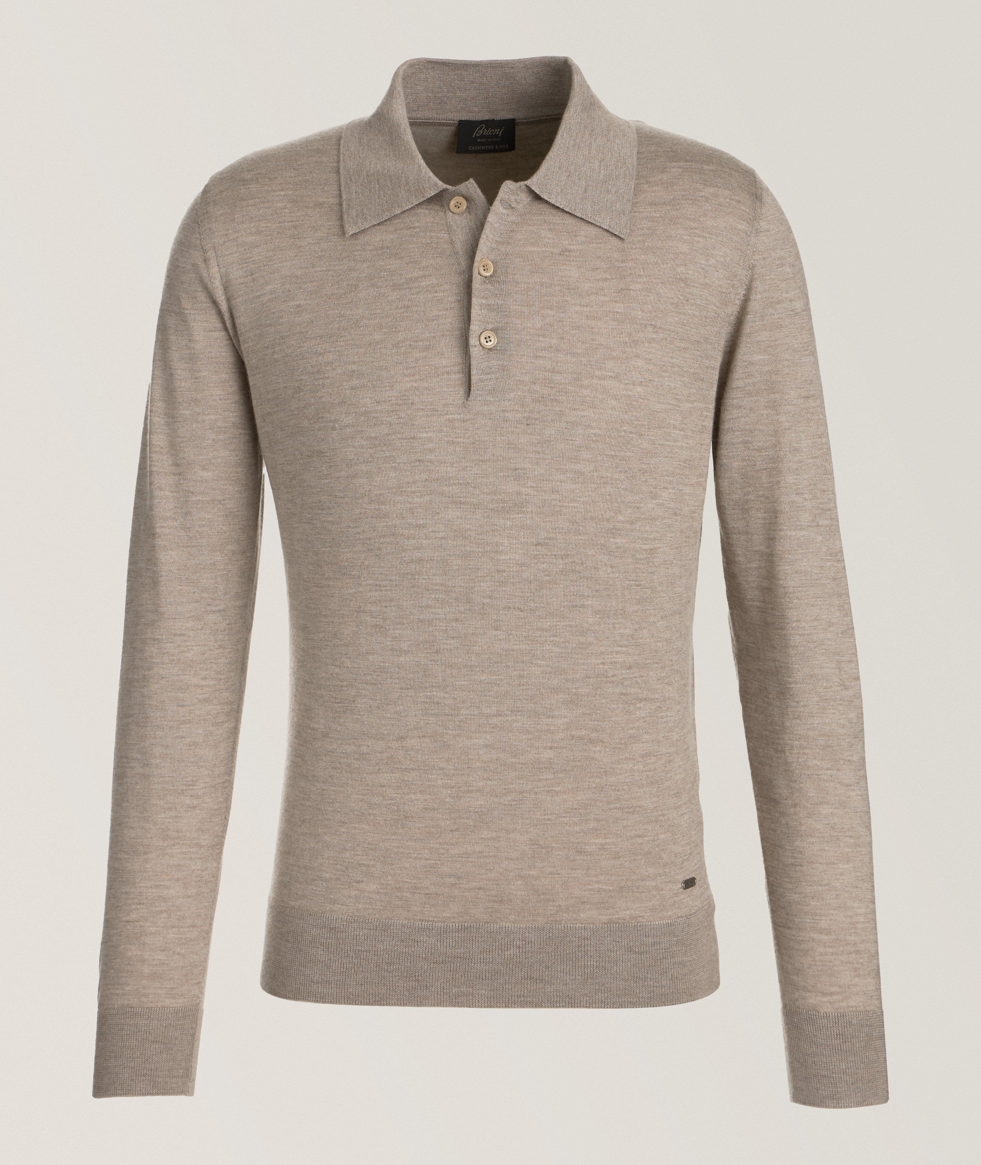 Brioni Polo En Cachemire Et En Soie En Beige , Taille Homme TTG