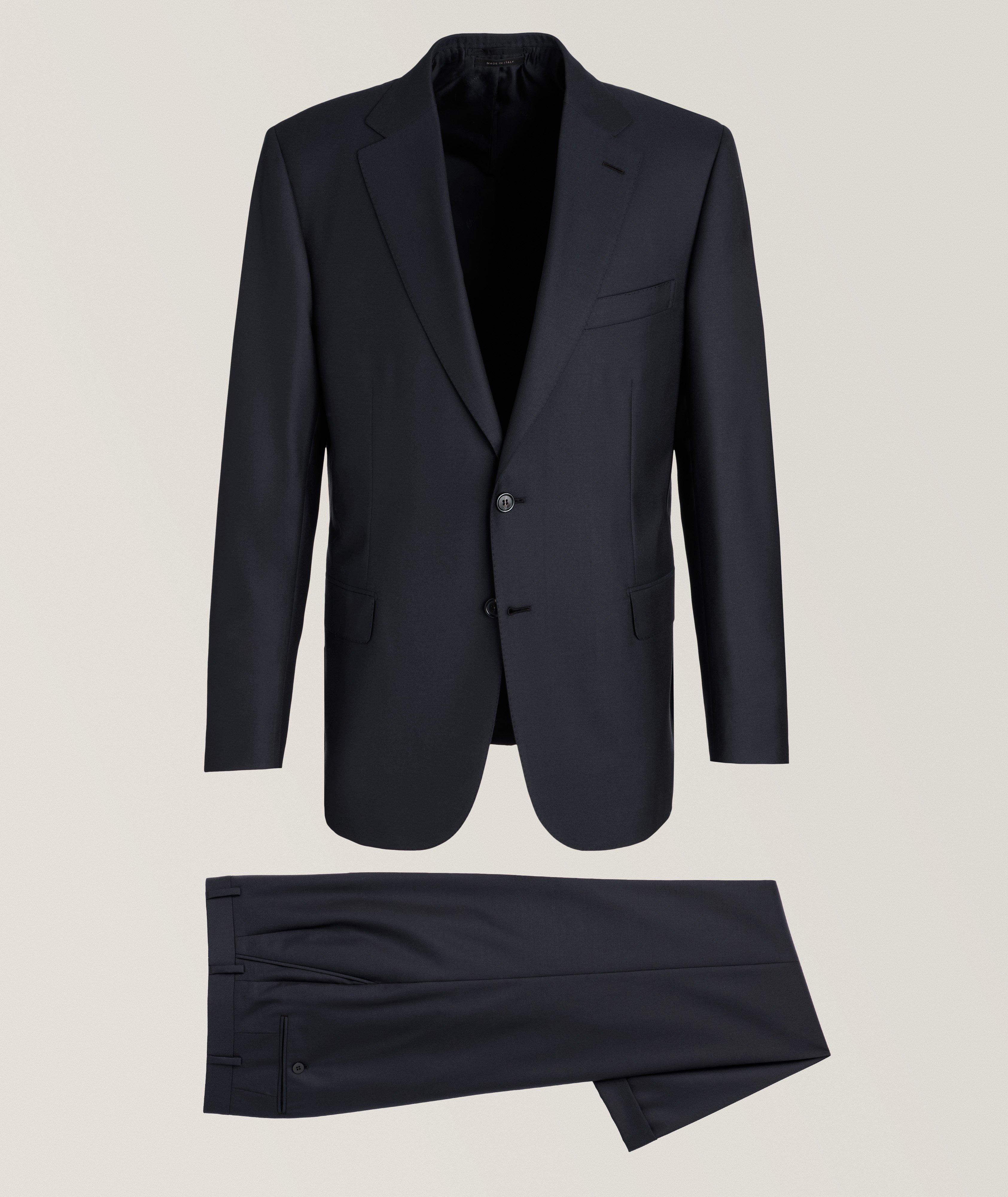 Brioni Complet En Laine Super 160 En Bleu , Taille Homme 62