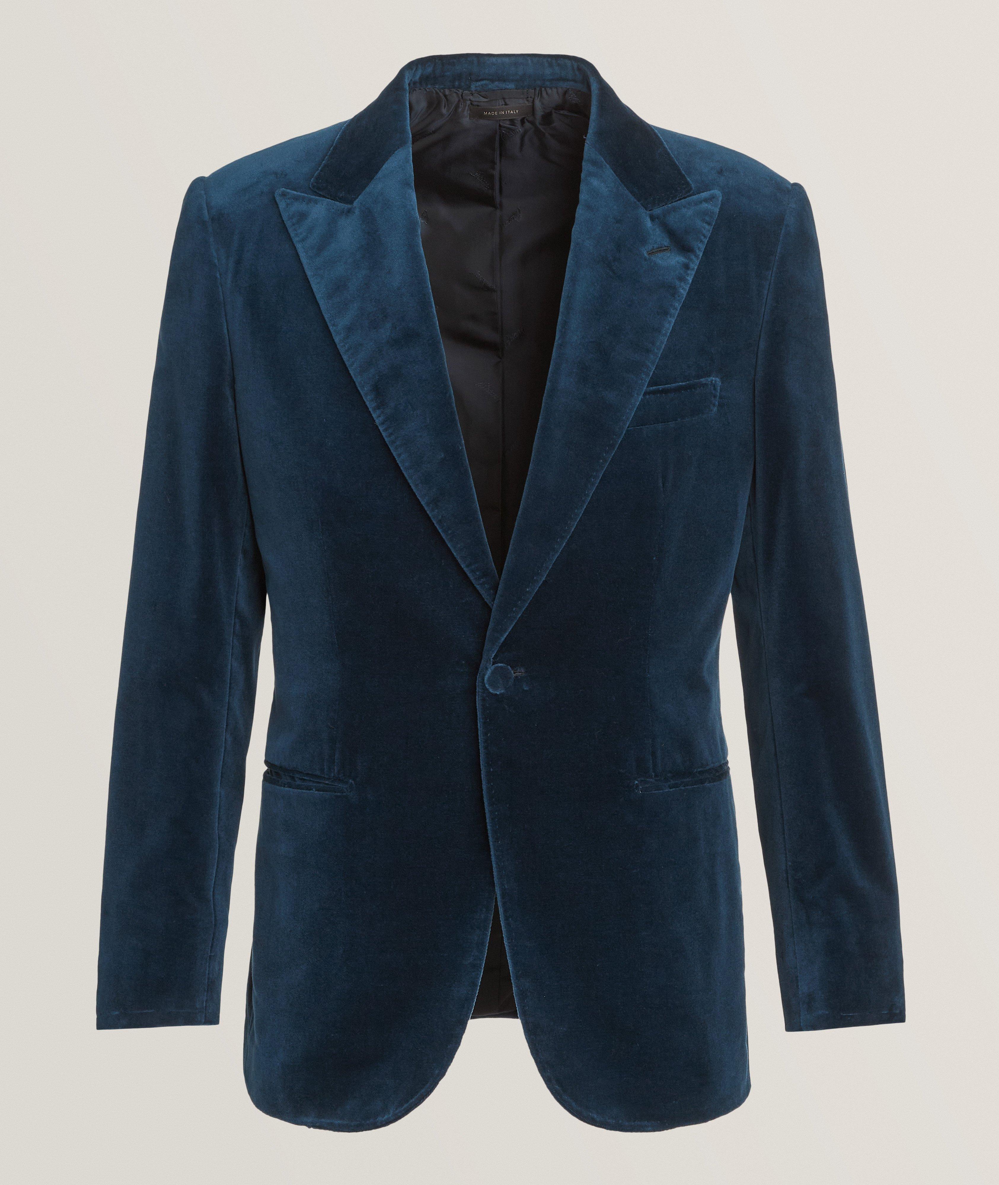 Brioni Smoking En Velours En Bleu , Taille Homme 52