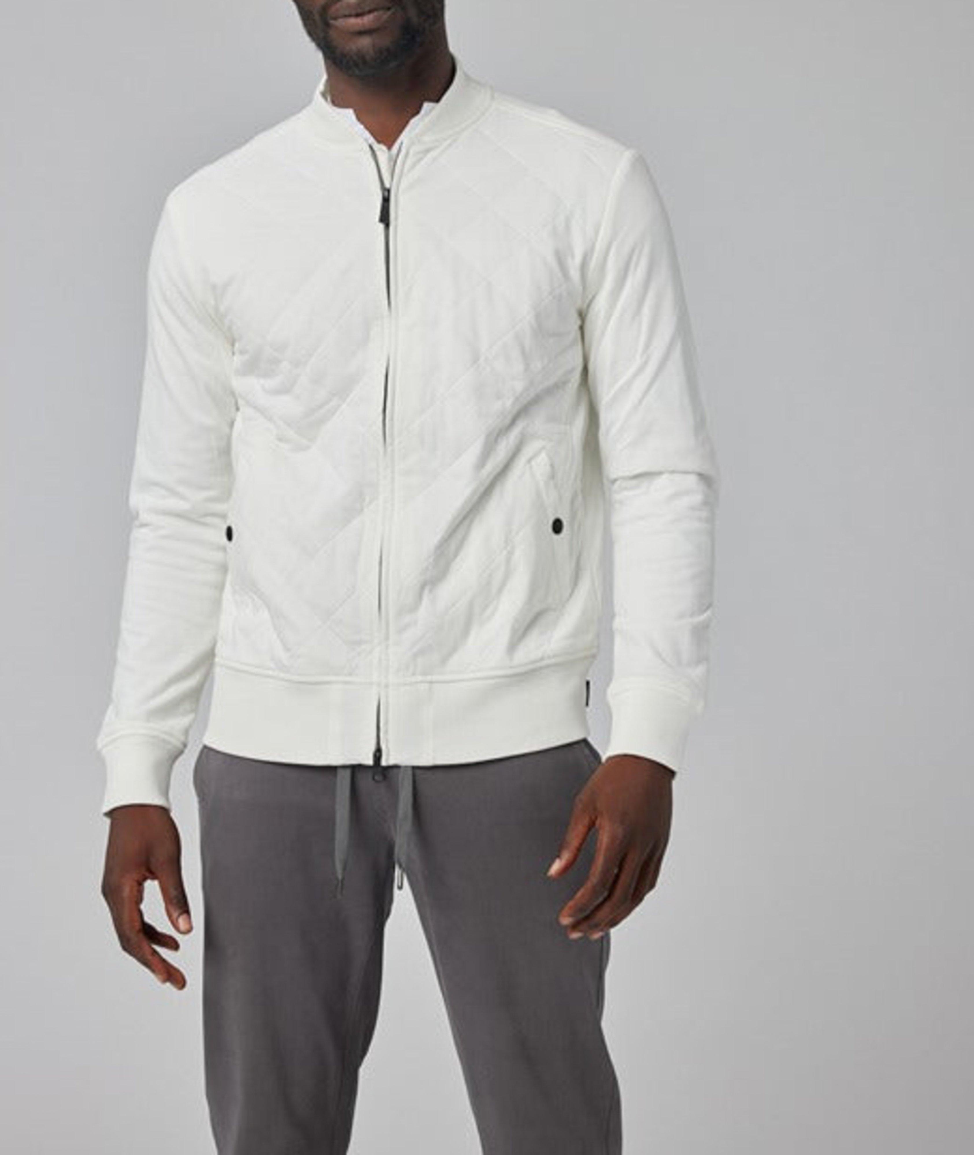 Good Man Brand Blouson Mayfair En Jersey Surpiqué En Blanc , Taille Homme Grand