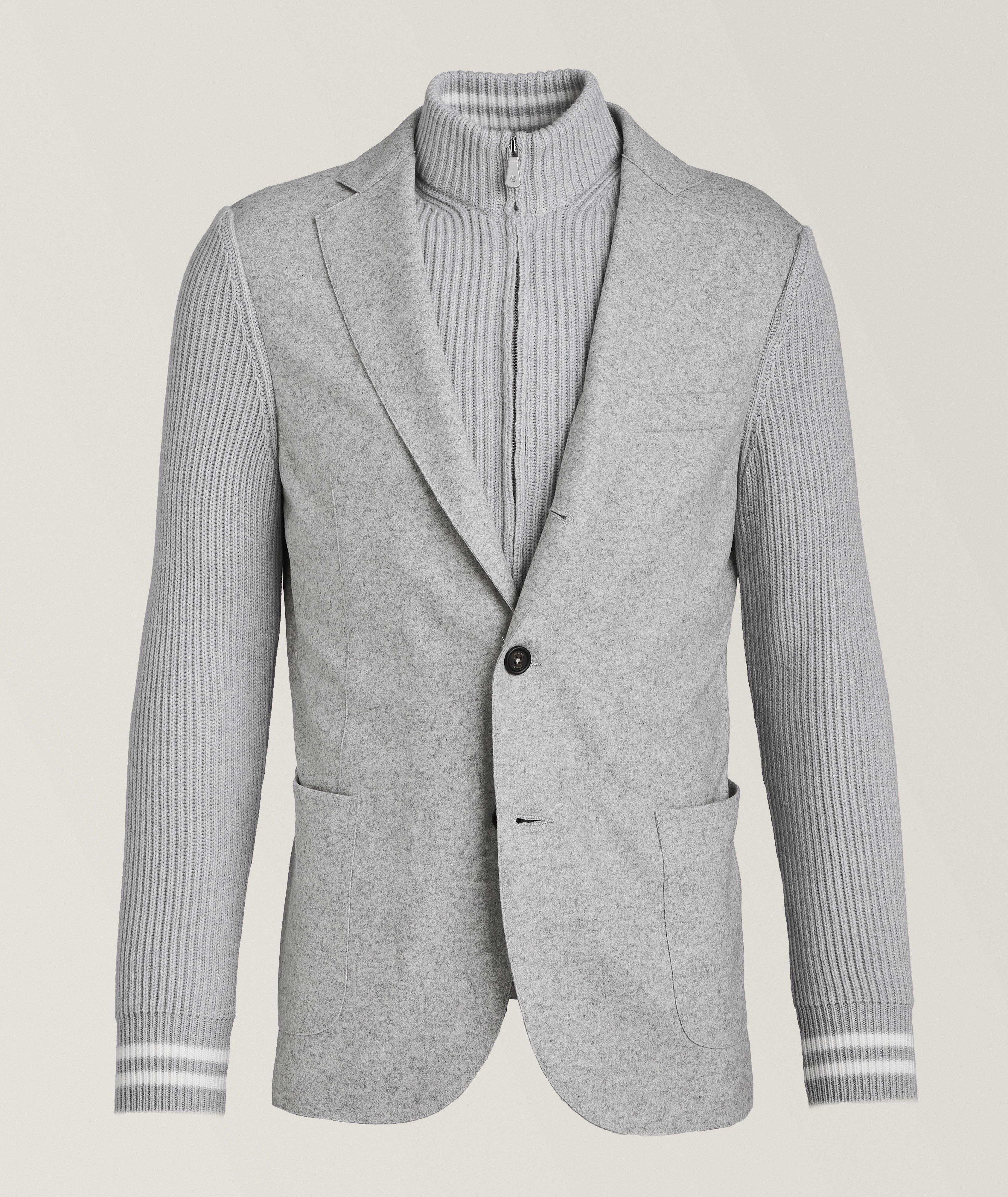 Eleventy Veston En Lainage En Gris , Taille Homme Petit , Laine