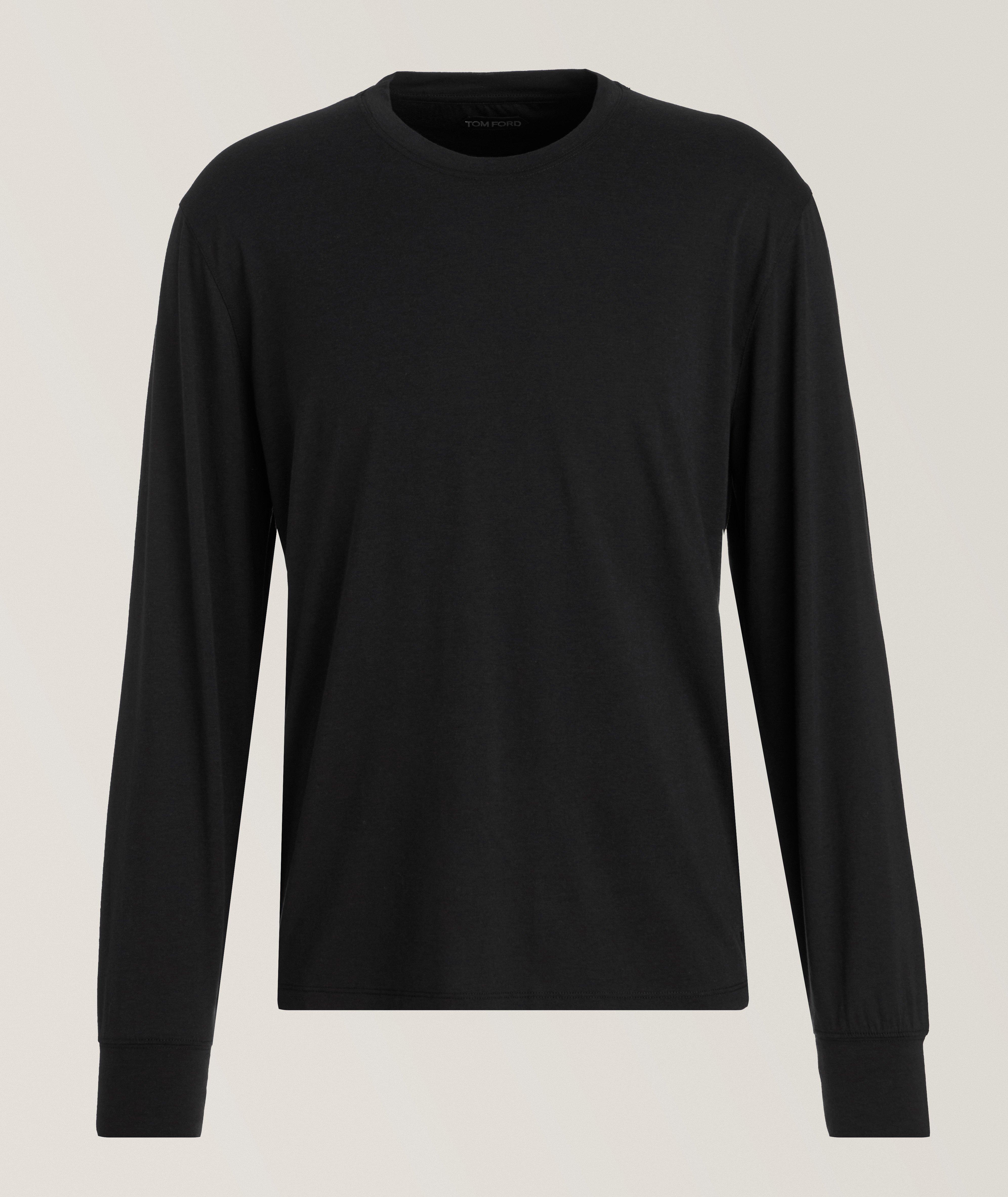 Tom Ford Pull En Coton À Manches Longues De Coupe Standard En Noir , Taille Homme Grand