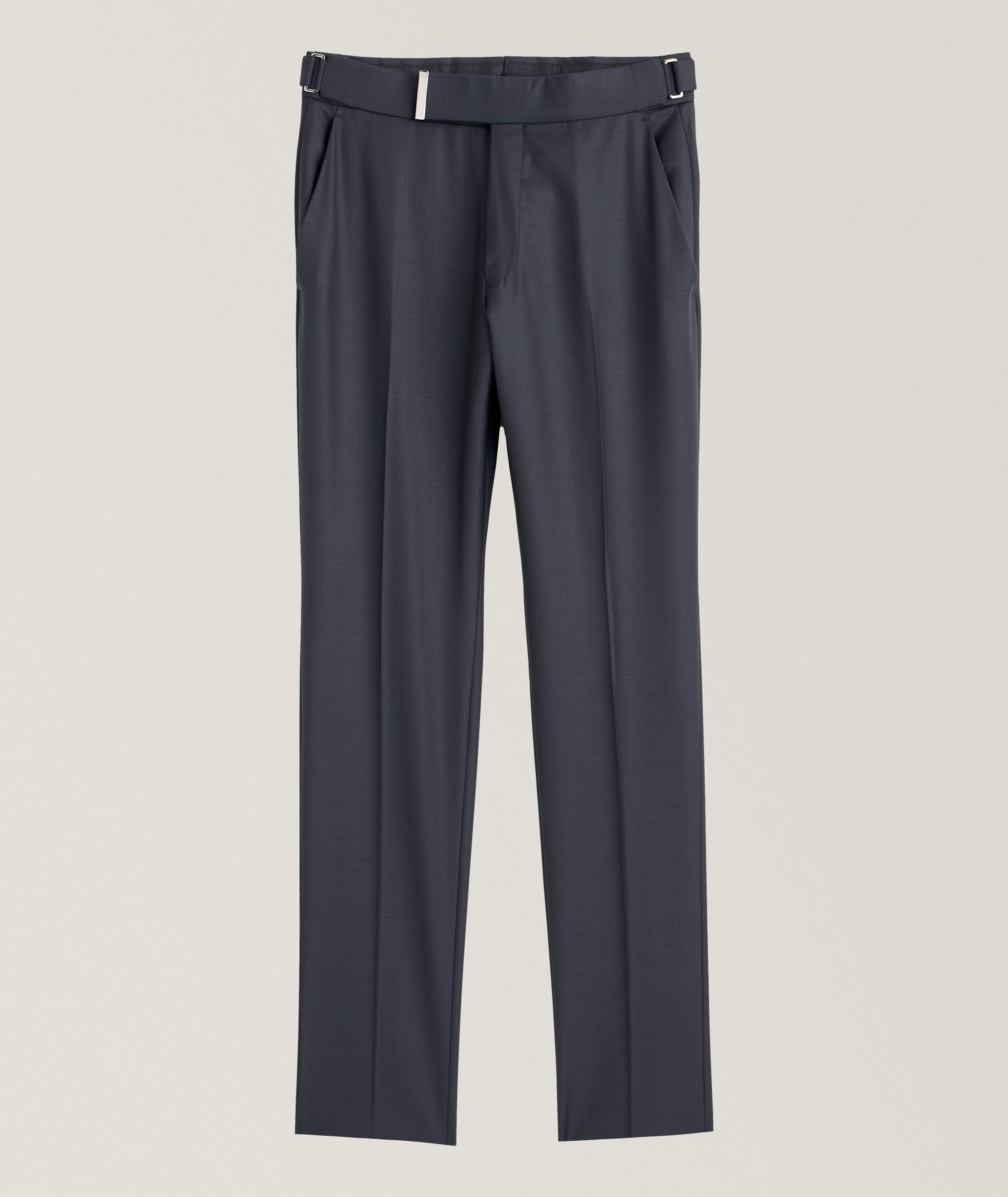 Tom Ford Pantalon Atticus En Laine À Effet Peau De Requin En Bleu , Taille Homme 36