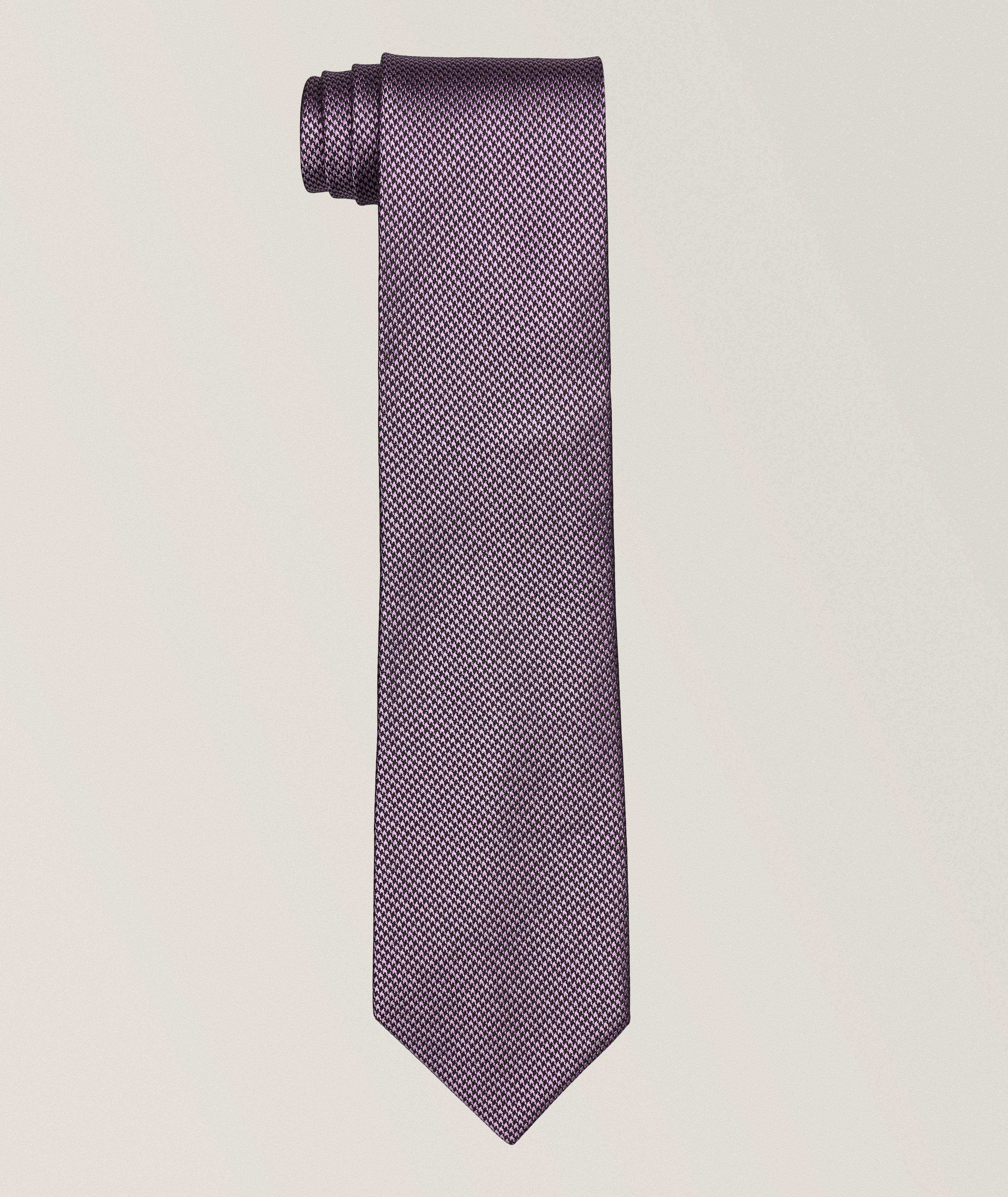 Micro Checked Silk Tie