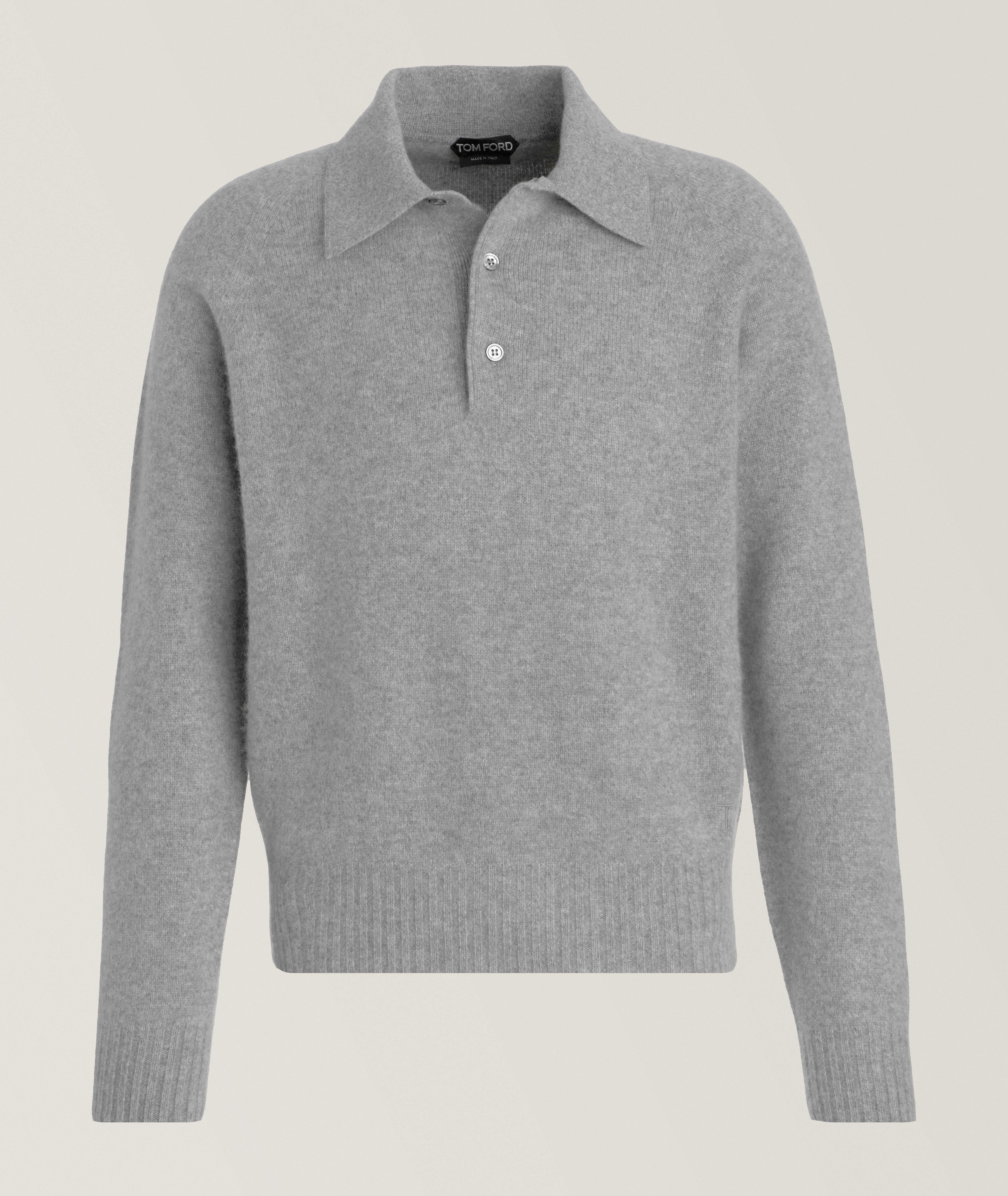 Tom Ford Polo En Cachemire À Manches Longues En Gris , Taille Homme TP