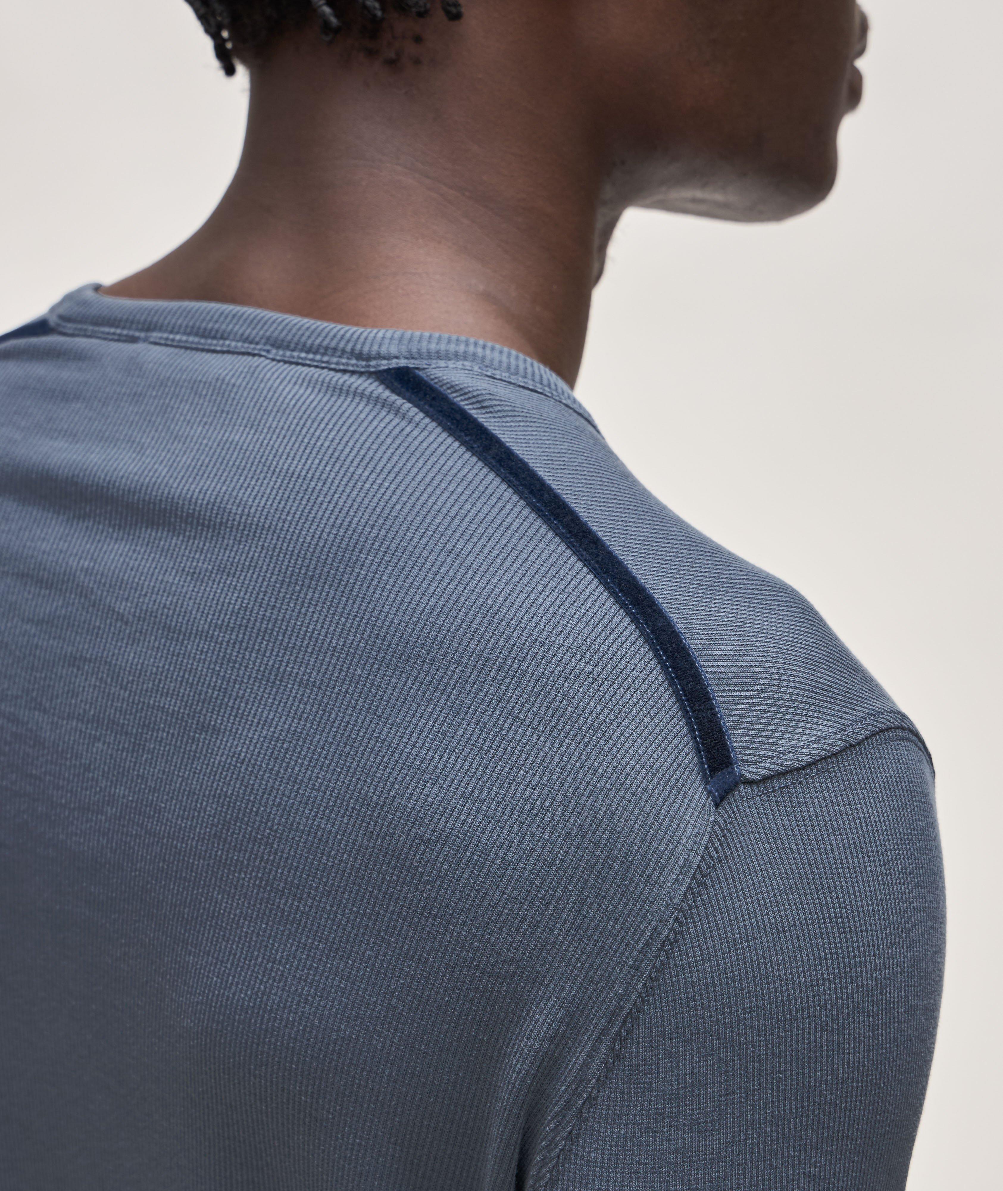 Stretch-Cotton Rib Knit Henley image 5
