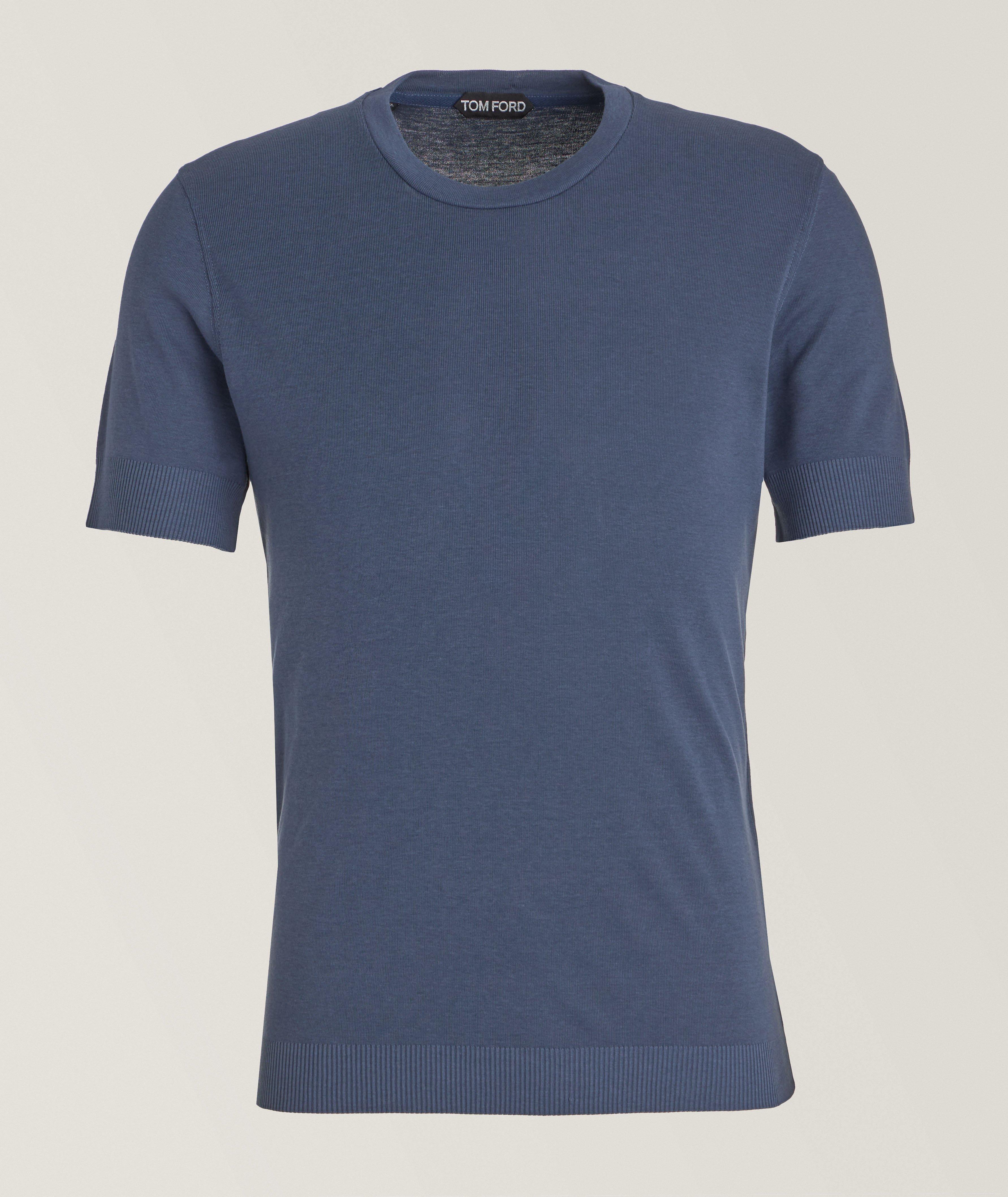 Tom Ford T-Shirt En Lyocell Et En Coton En Bleu , Taille Homme TTTG