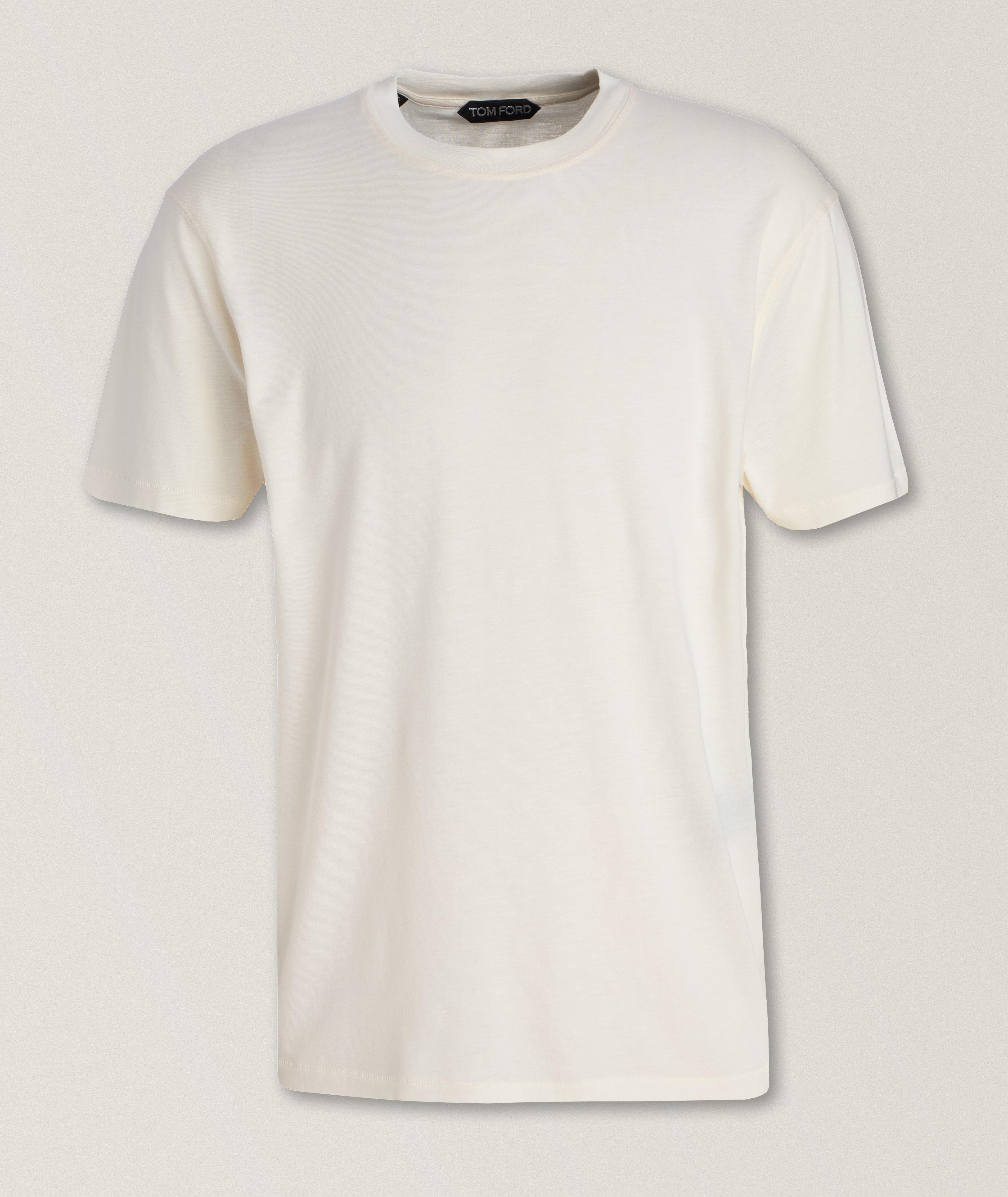 Tom Ford T-Shirt En Mélange De Lyocell De Coupe Amincie En Beige , Taille Homme Grand