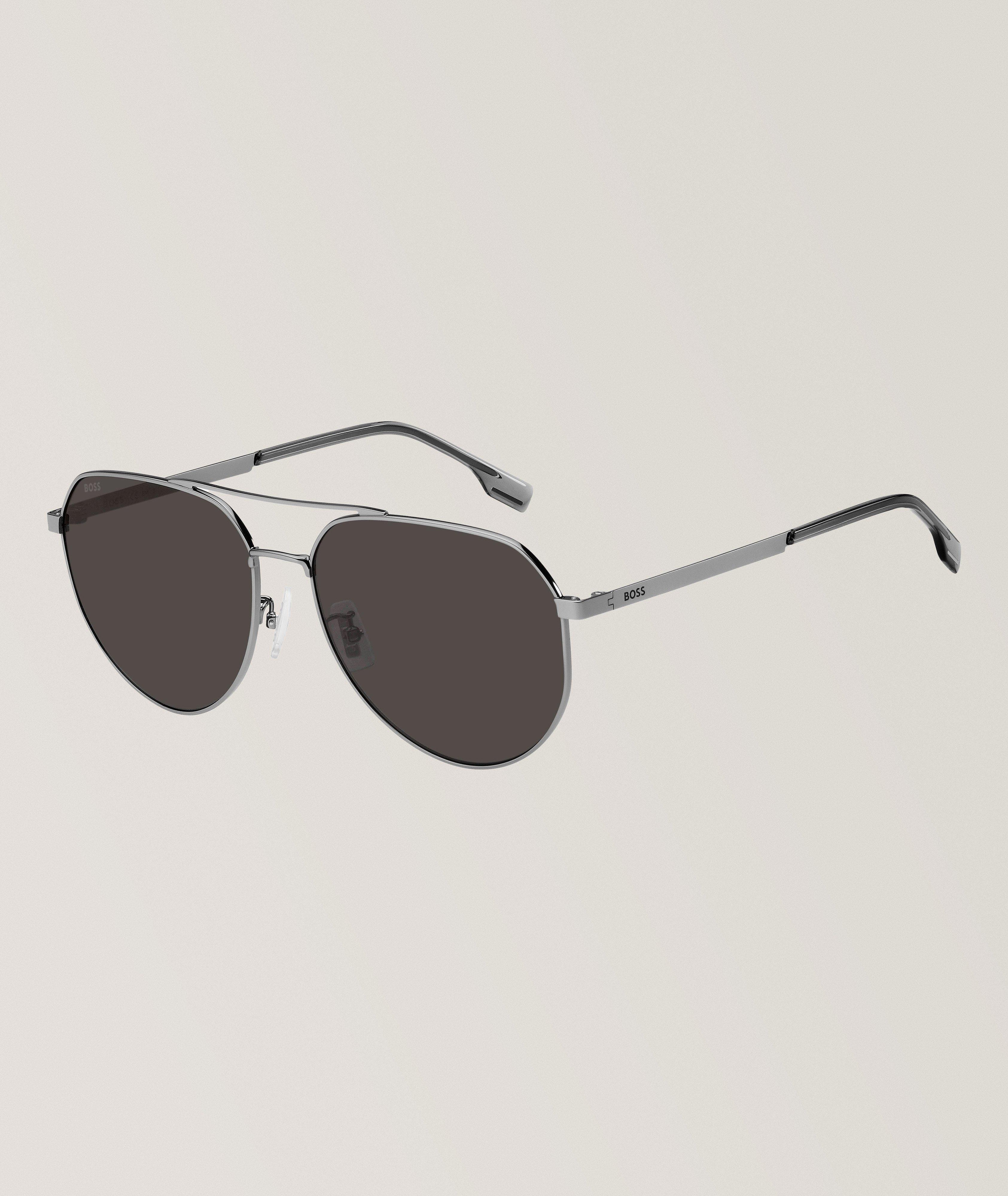 BOSS Stainless Steel Pilot Sunglasses 
