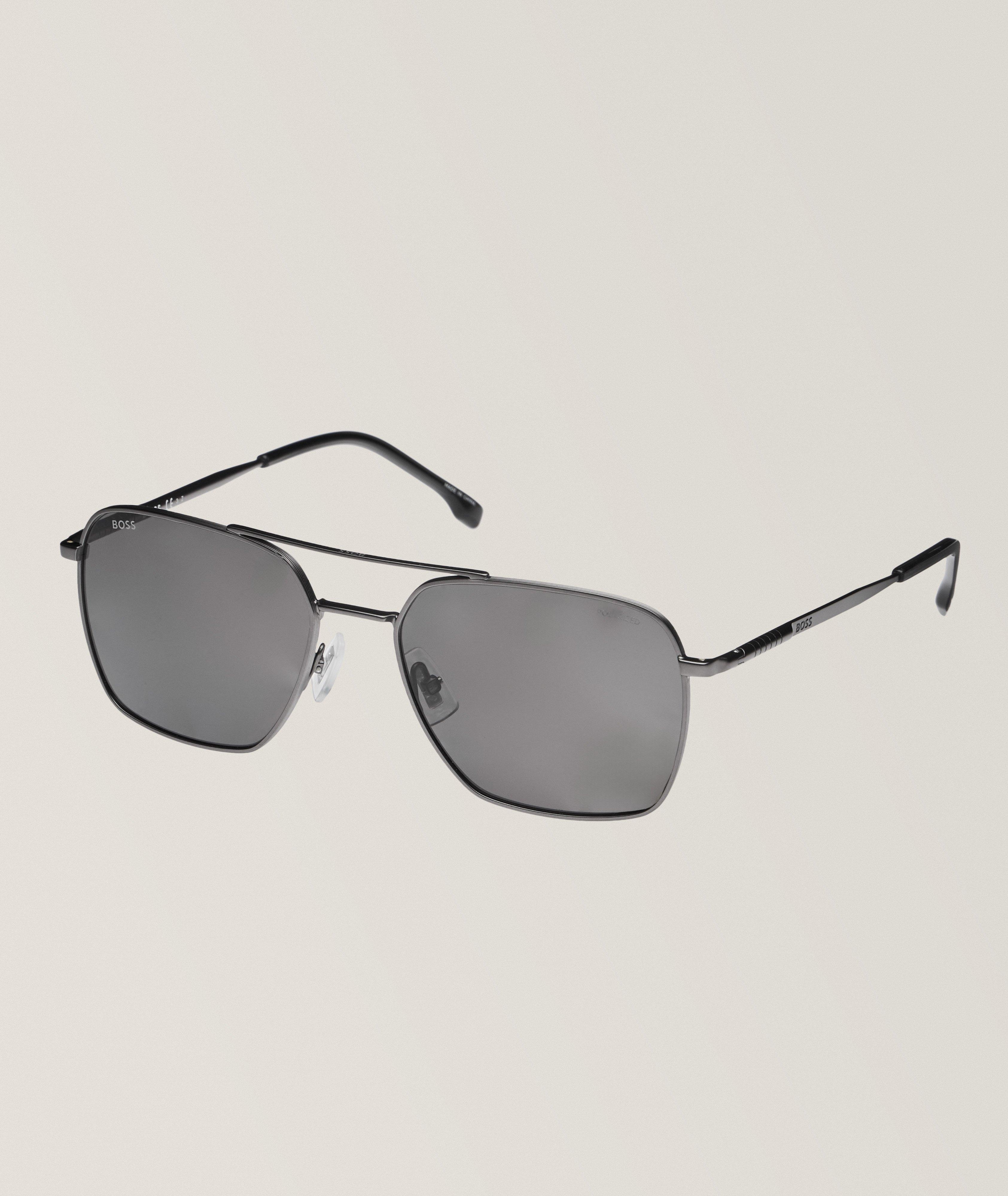 Hugo Boss Matte Pilot Sunglasses In Grey