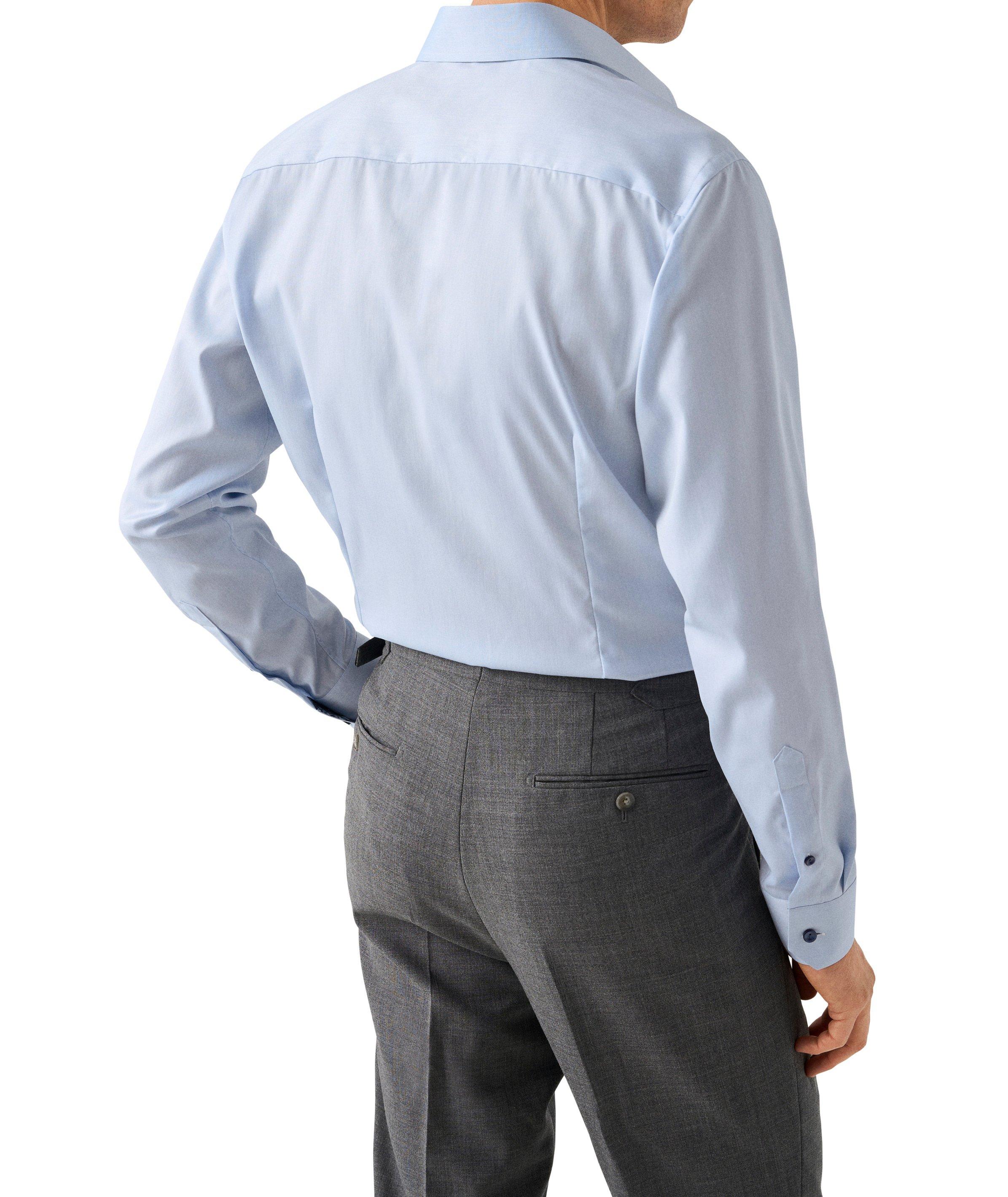Slim-Fit Floral Effect Twill Dress Shirt image 2