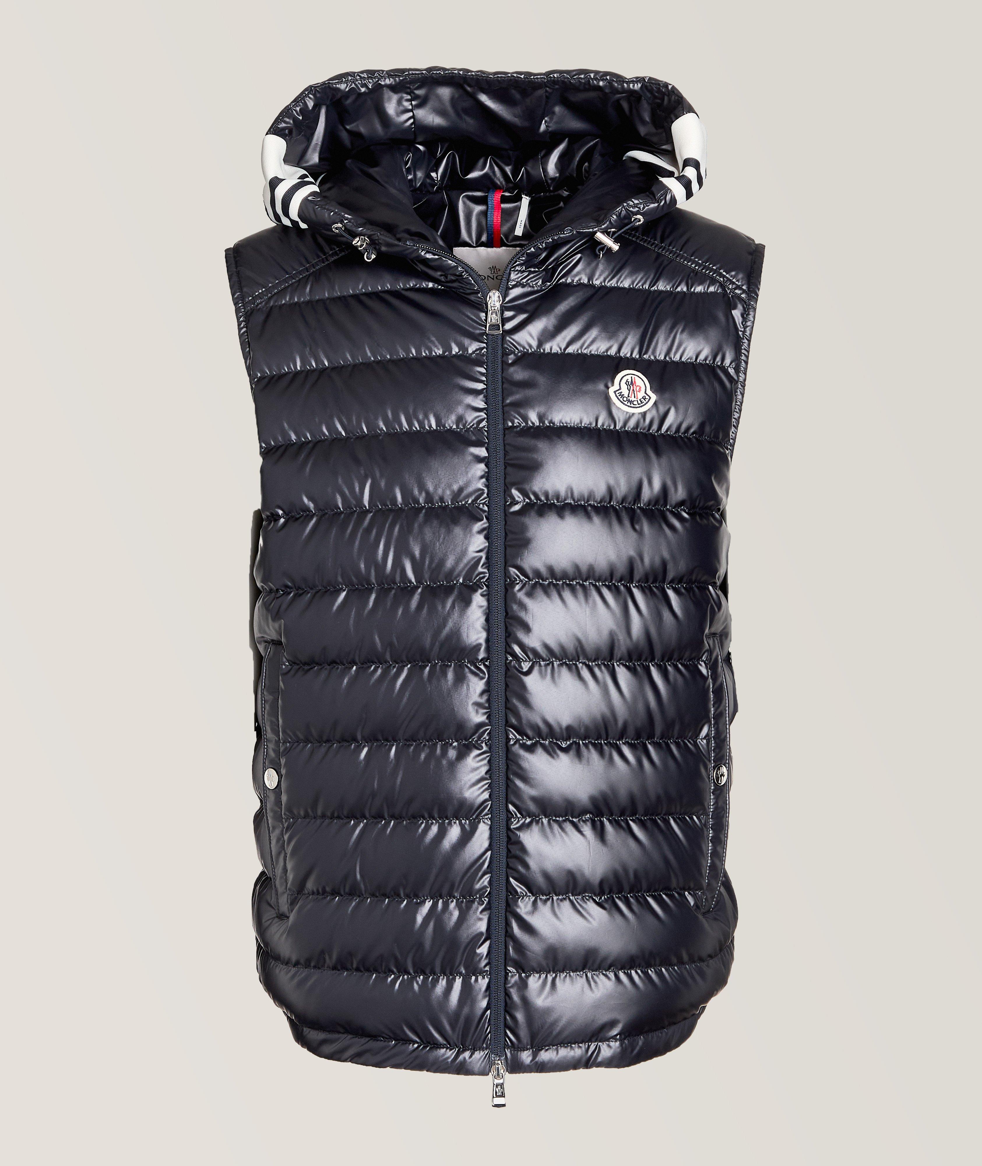 Moncler Veste De Duvet Matelassée À Capuchon En Bleu , Taille Homme 6