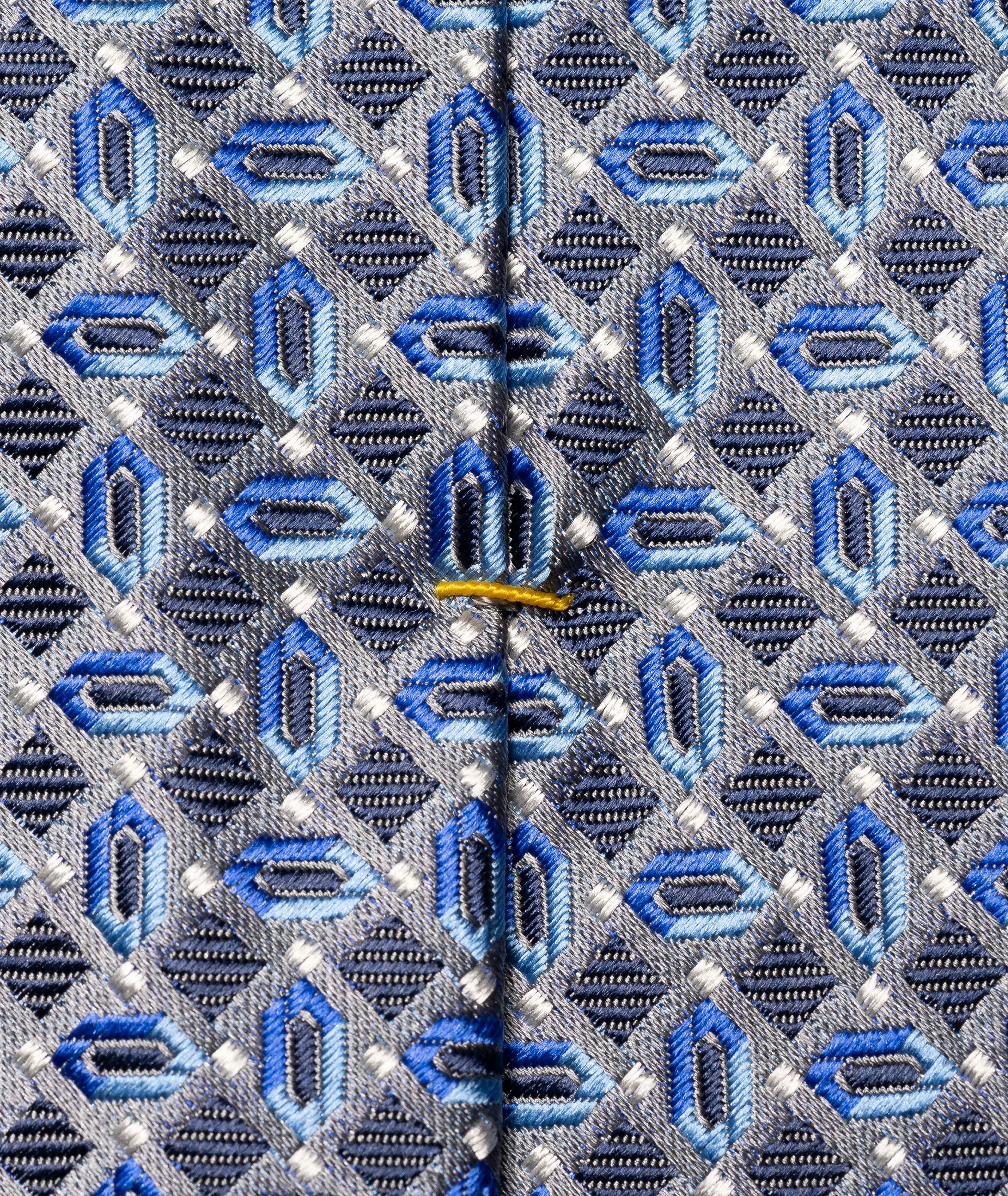 Geometric Woven Silk Tie image 1