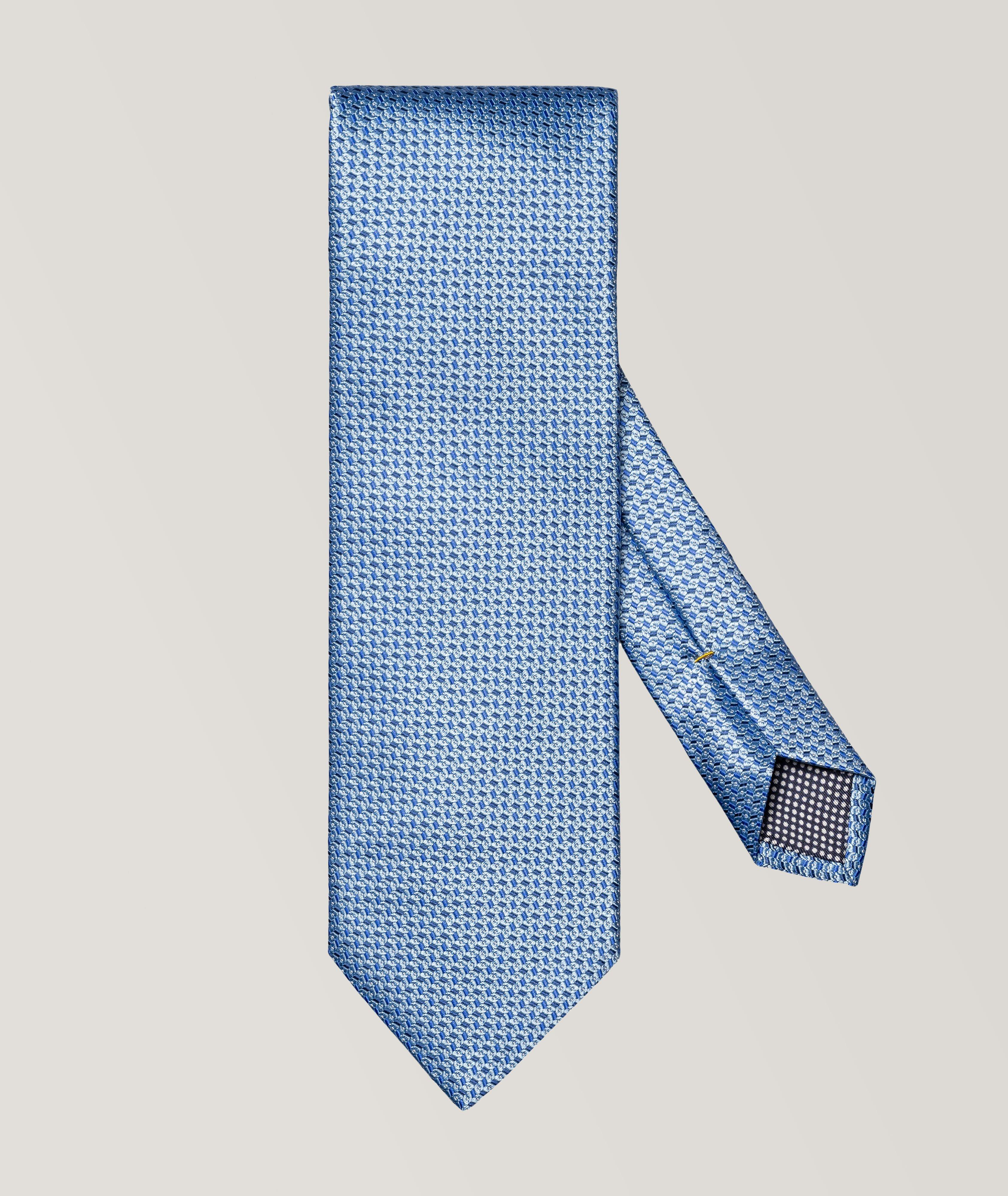 Micro Geometric Woven Silk Tie