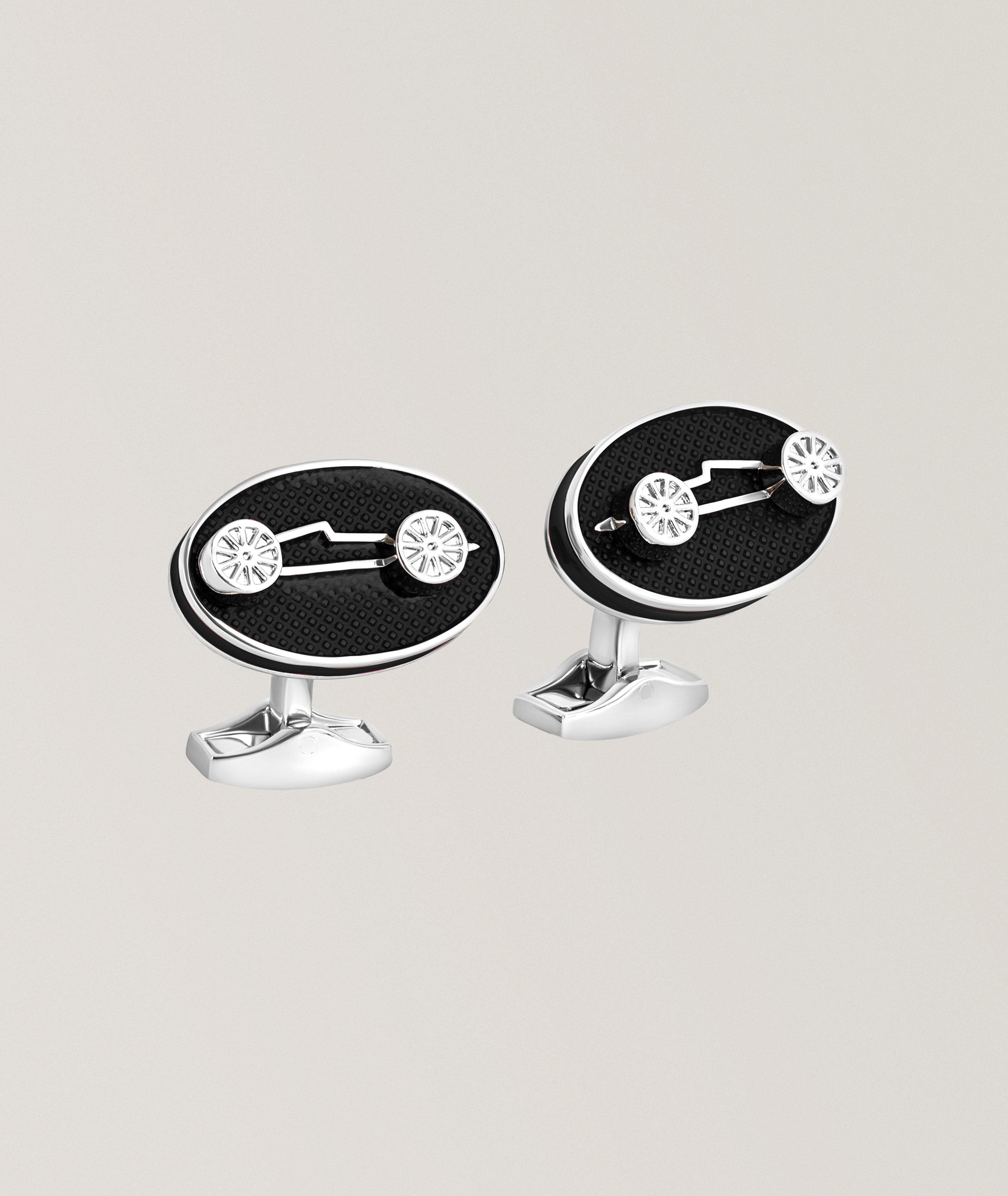 Sports Ice Racing Car Cufflinks