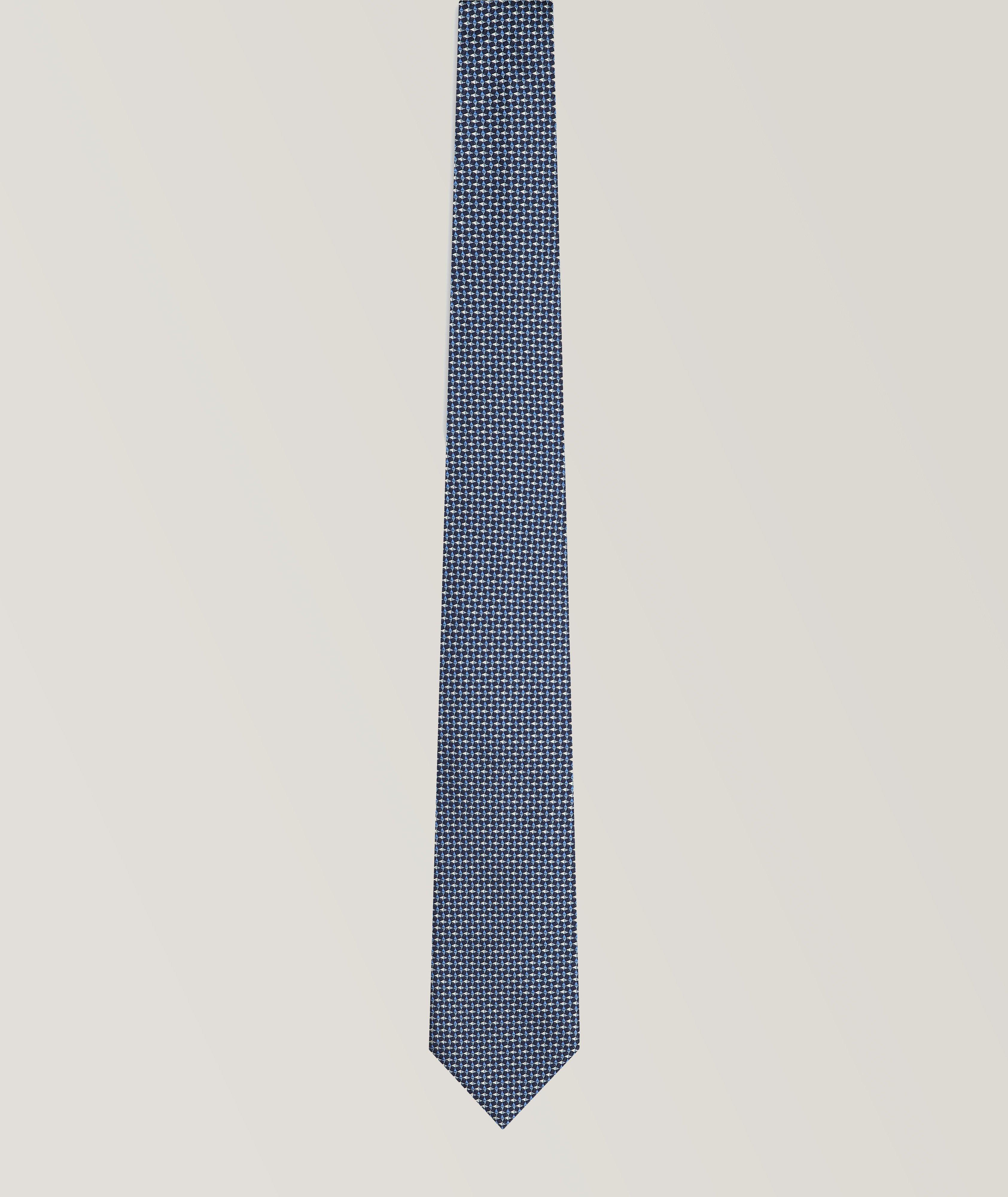 Jacquard Op-Art Silk Tie