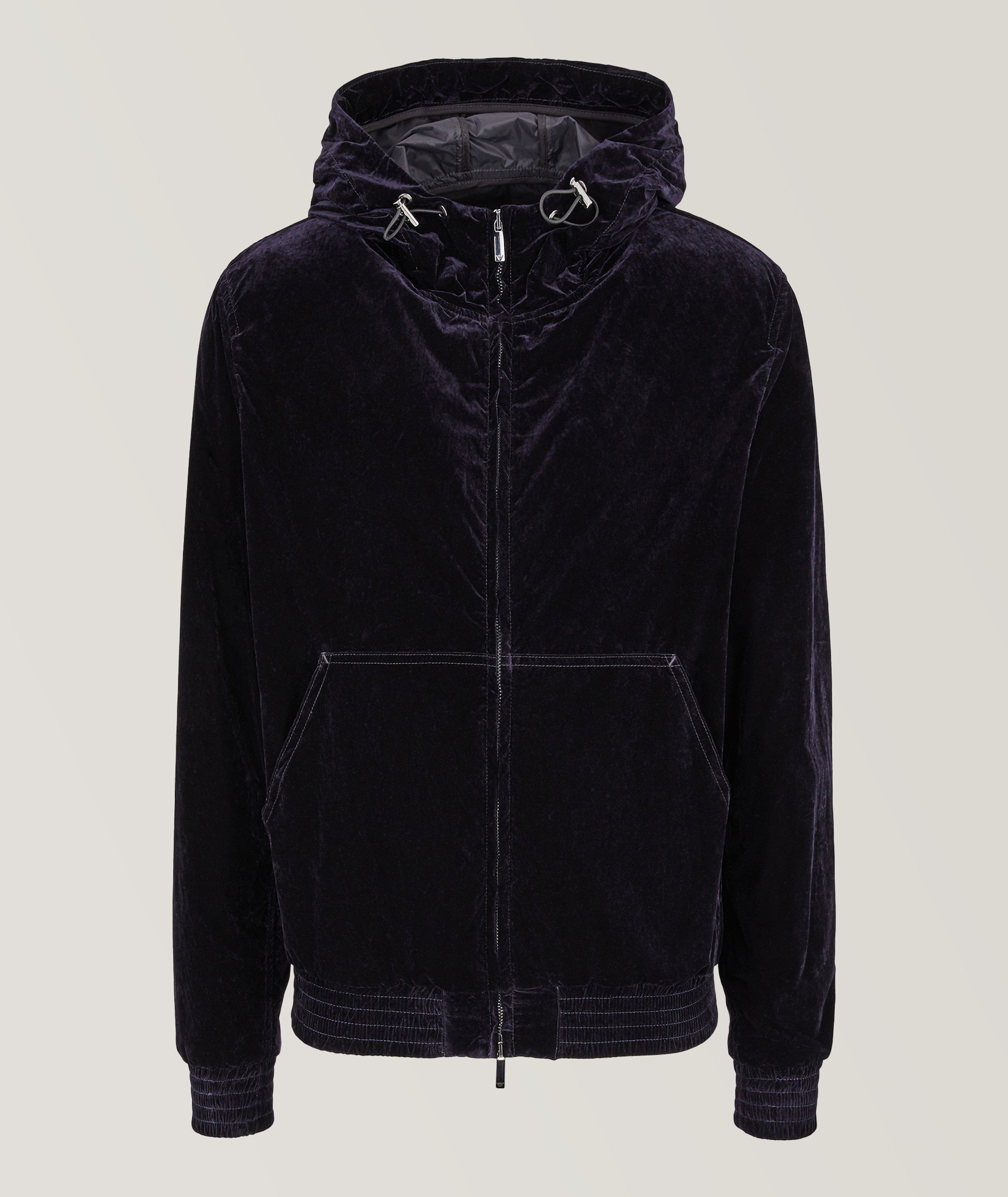 Flocked Hooded Blouson