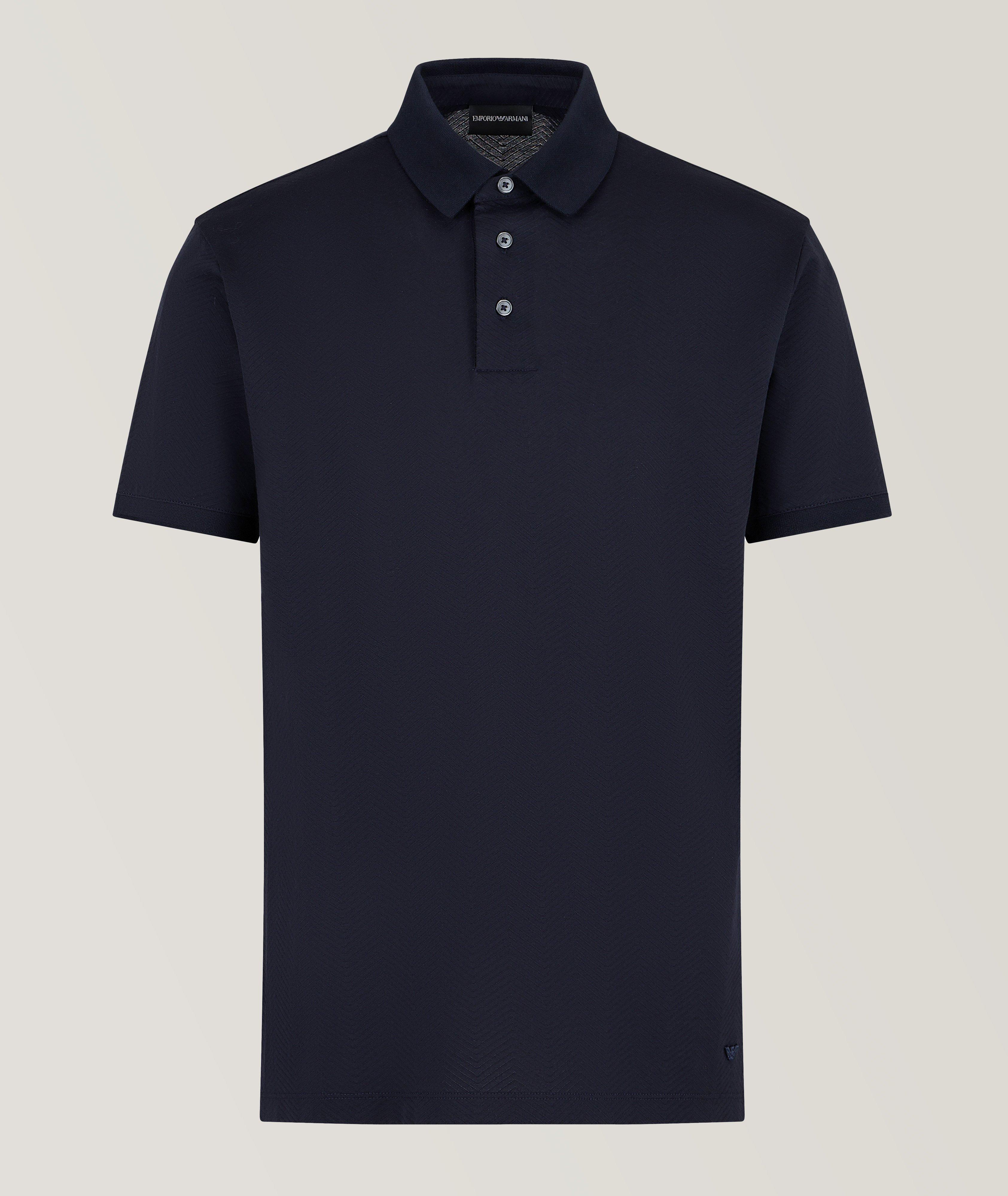 Chevron Jacquard Cotton Polo