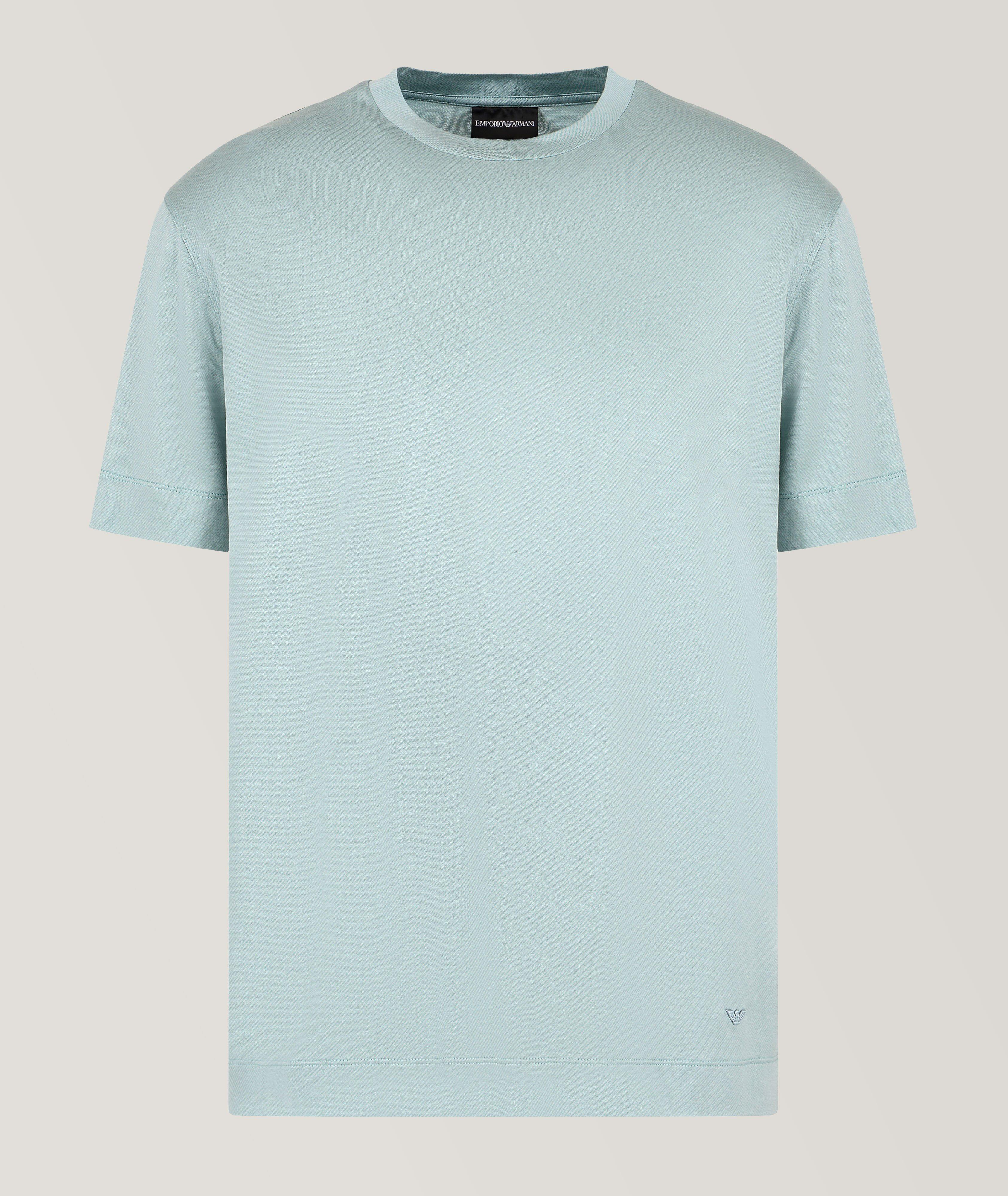 Two-Tone Lyocell-Cotton T-Shirt