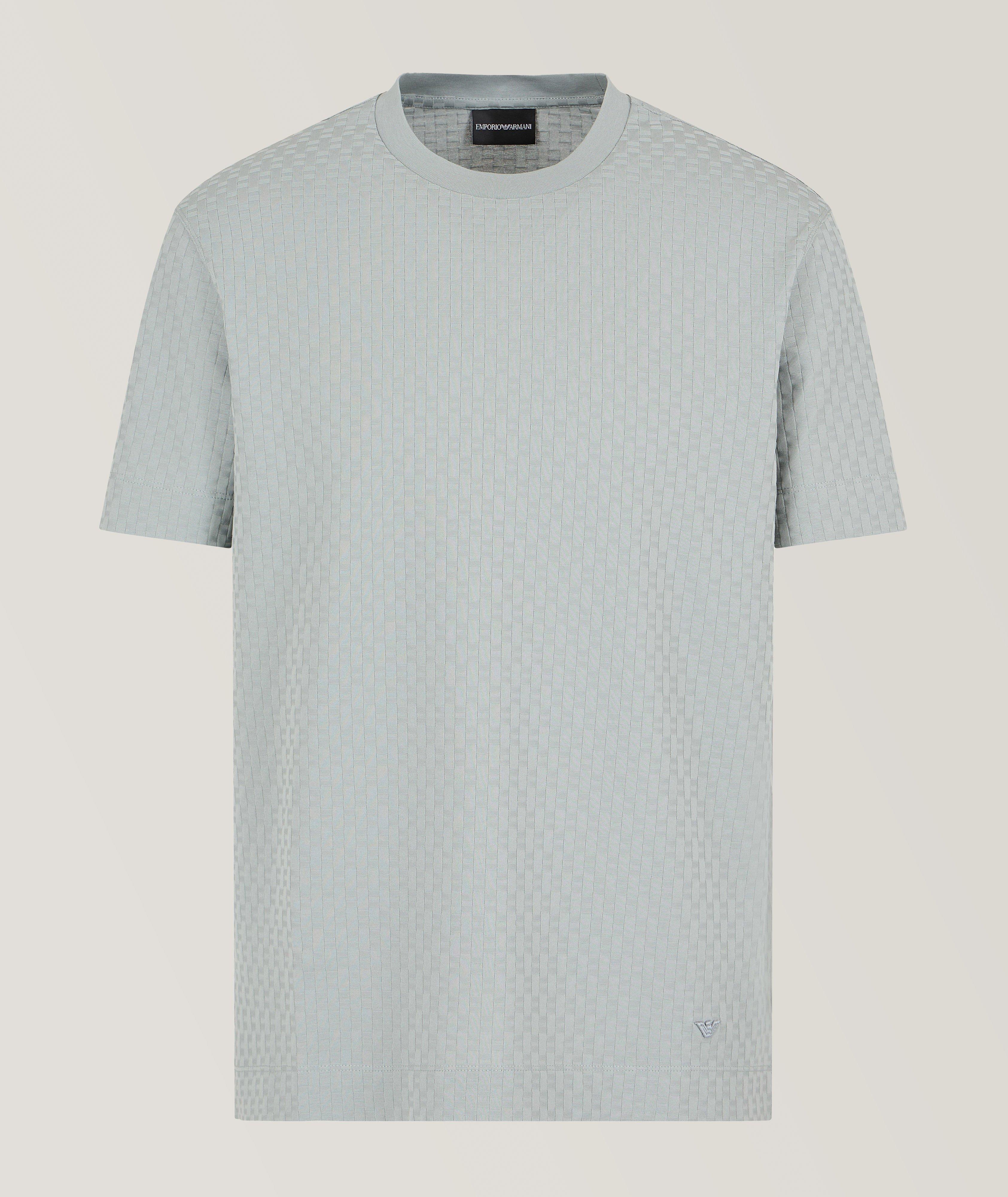 Emporio Armani T-Shirt À Chevrons En Bleu , Taille Homme Grand