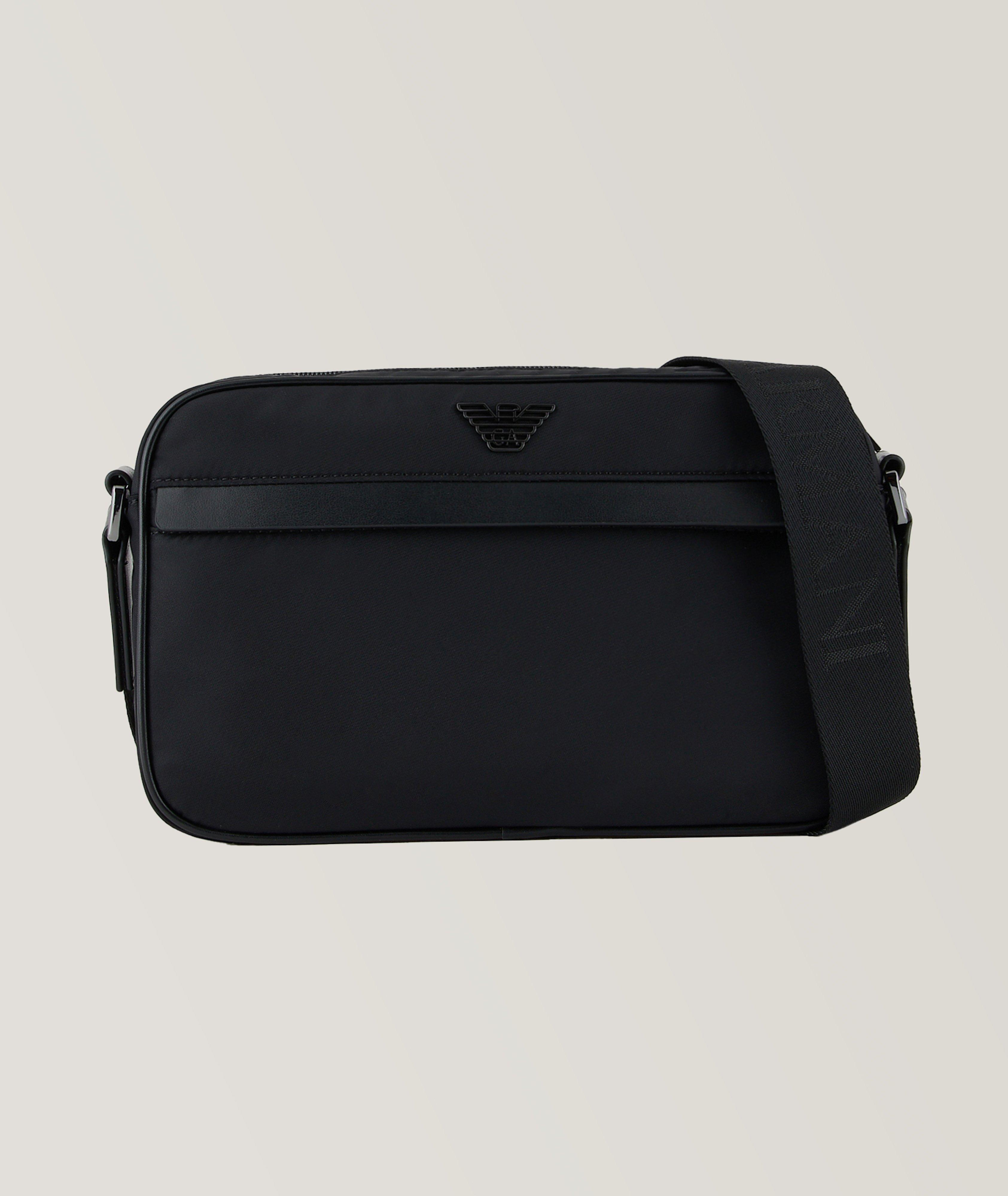 Emporio Armani Sac À Bandoulière En Tissu Recyclé En Noir