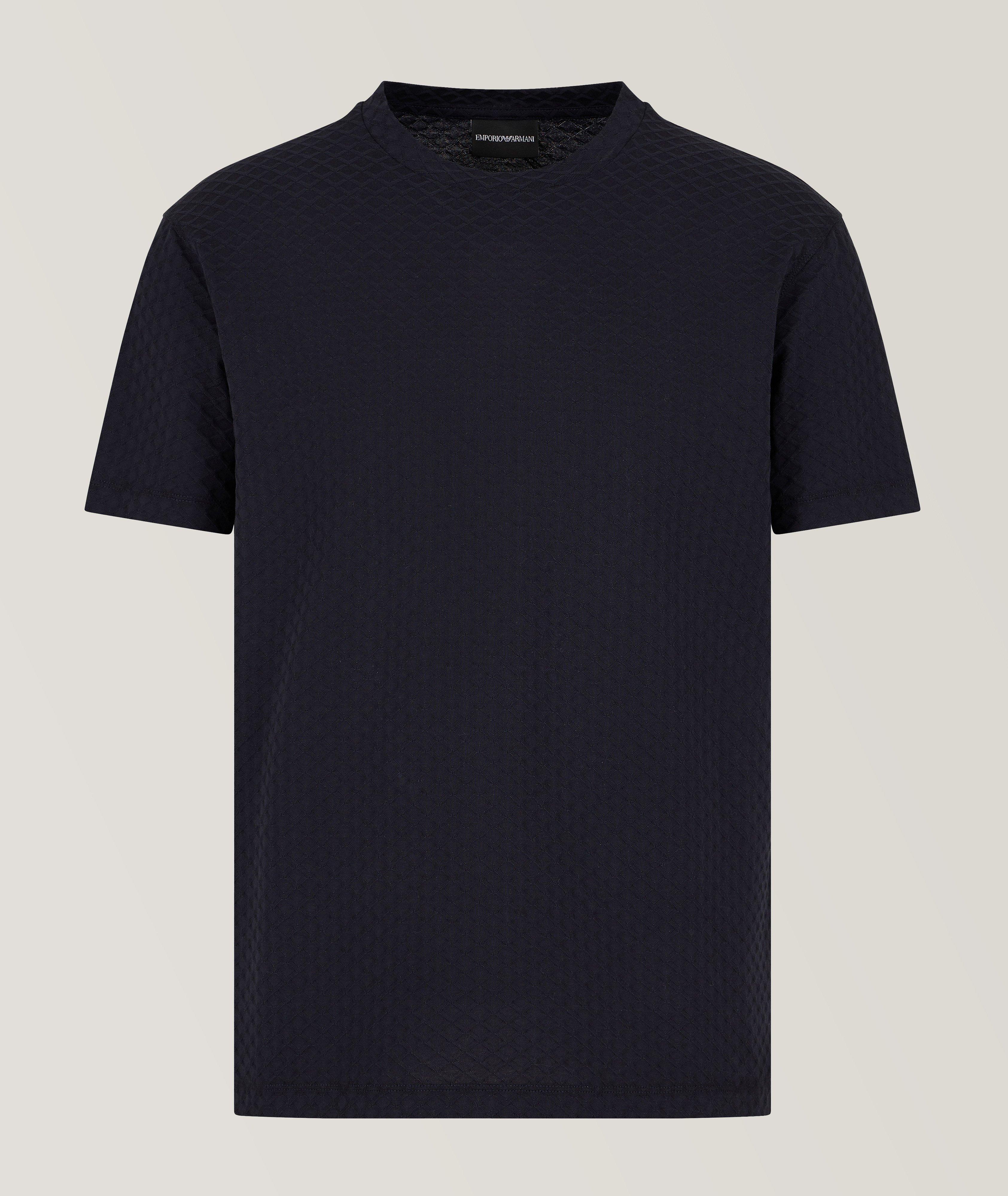 Emporio Armani T-Shirt À Chevrons En Bleu , Taille Homme TG