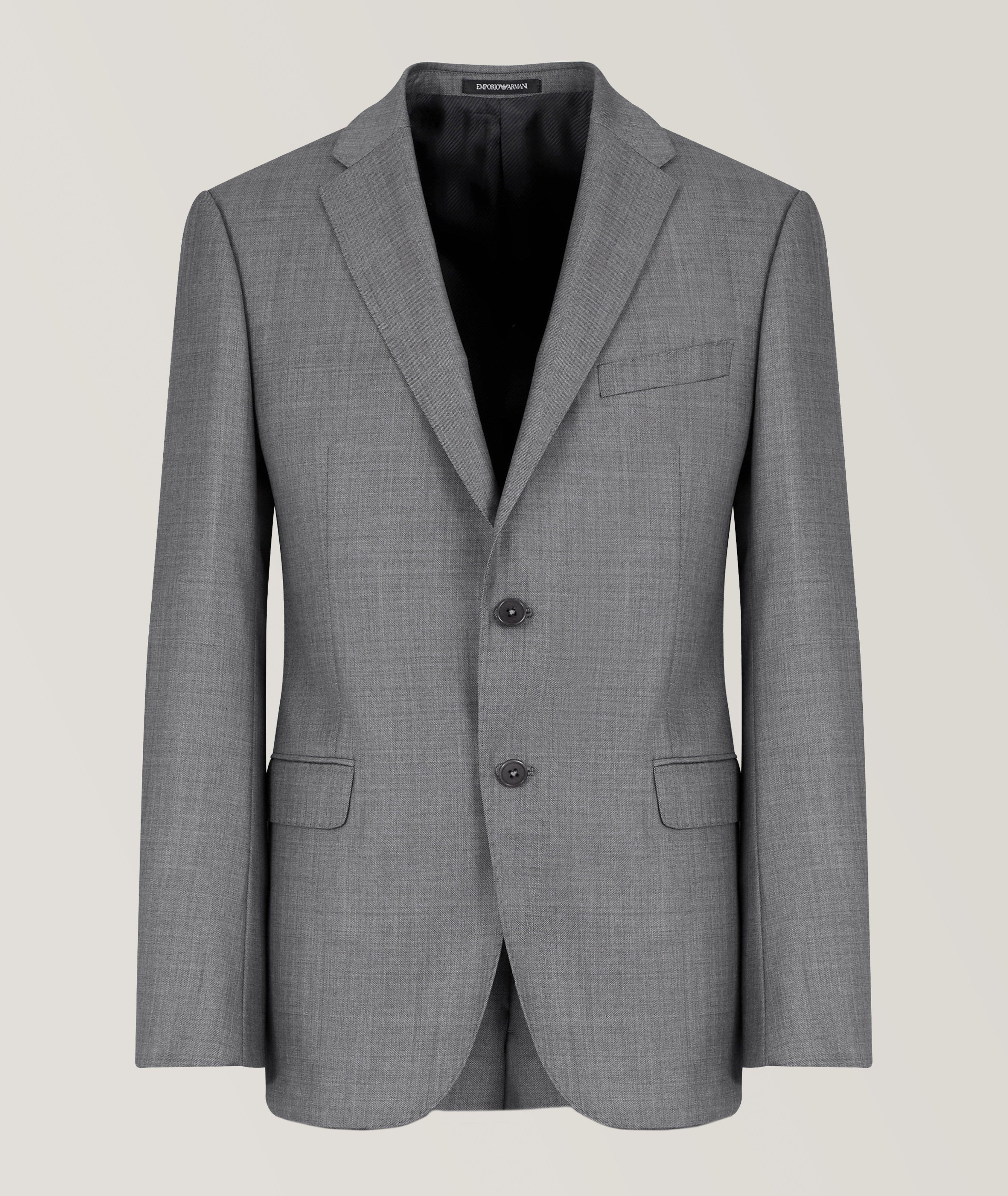 Silky Finish Grisaille Wool Suit