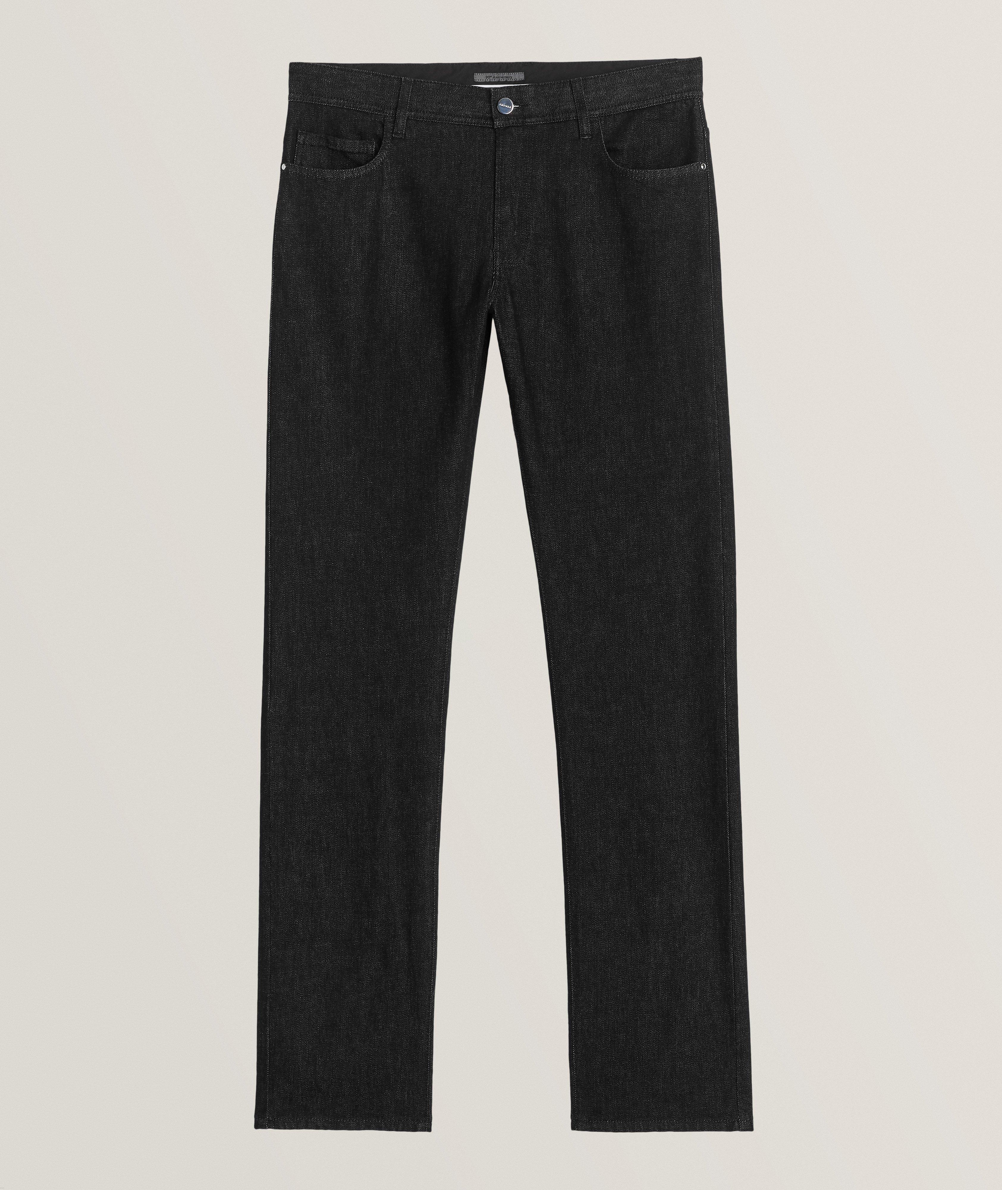 Canali Jean En Coton Extensible, Collection Anniversaire En Noir , Taille Homme 32