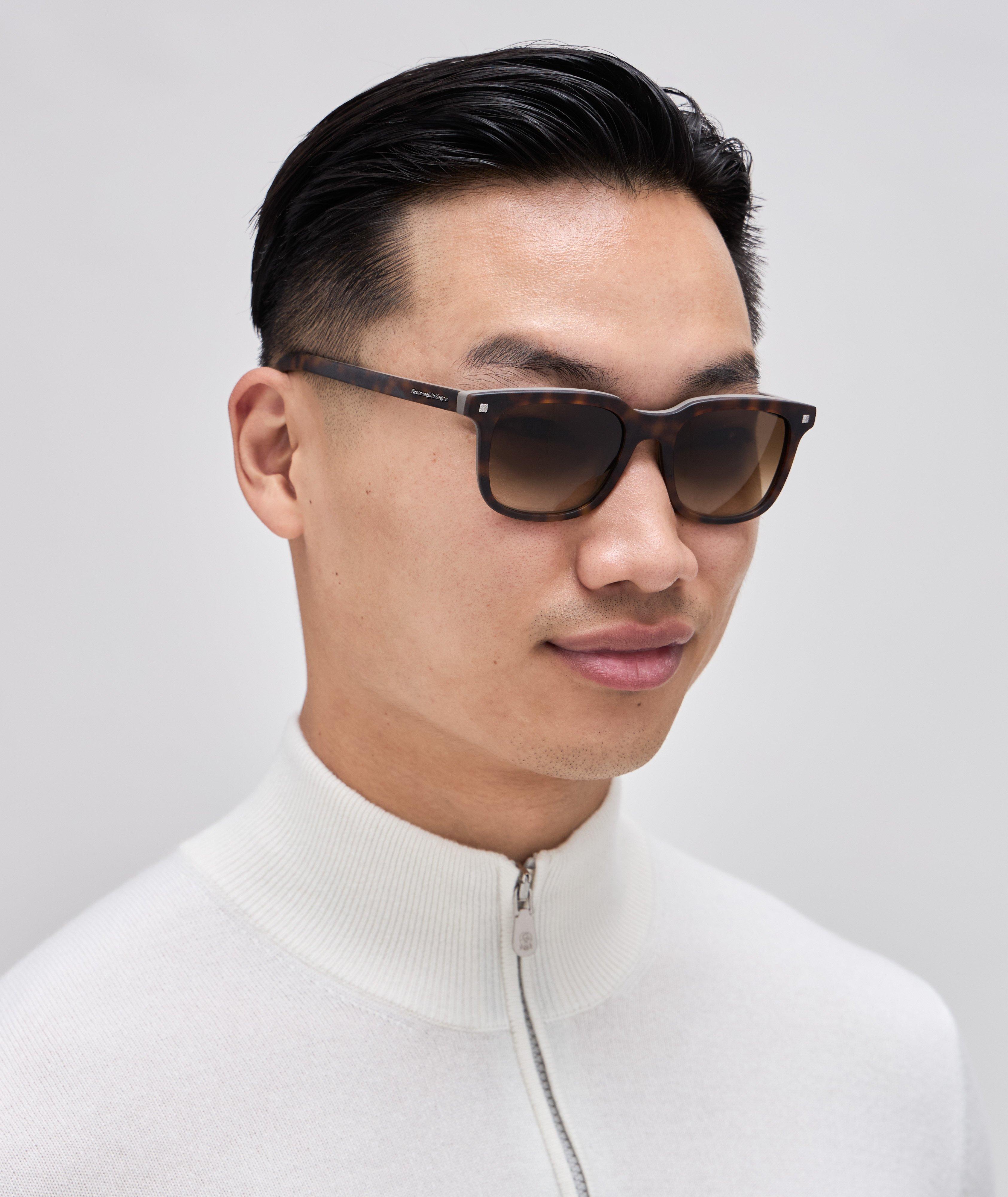 Zegna Tortoise Square Sunglasses | Eyewear | Final Cut