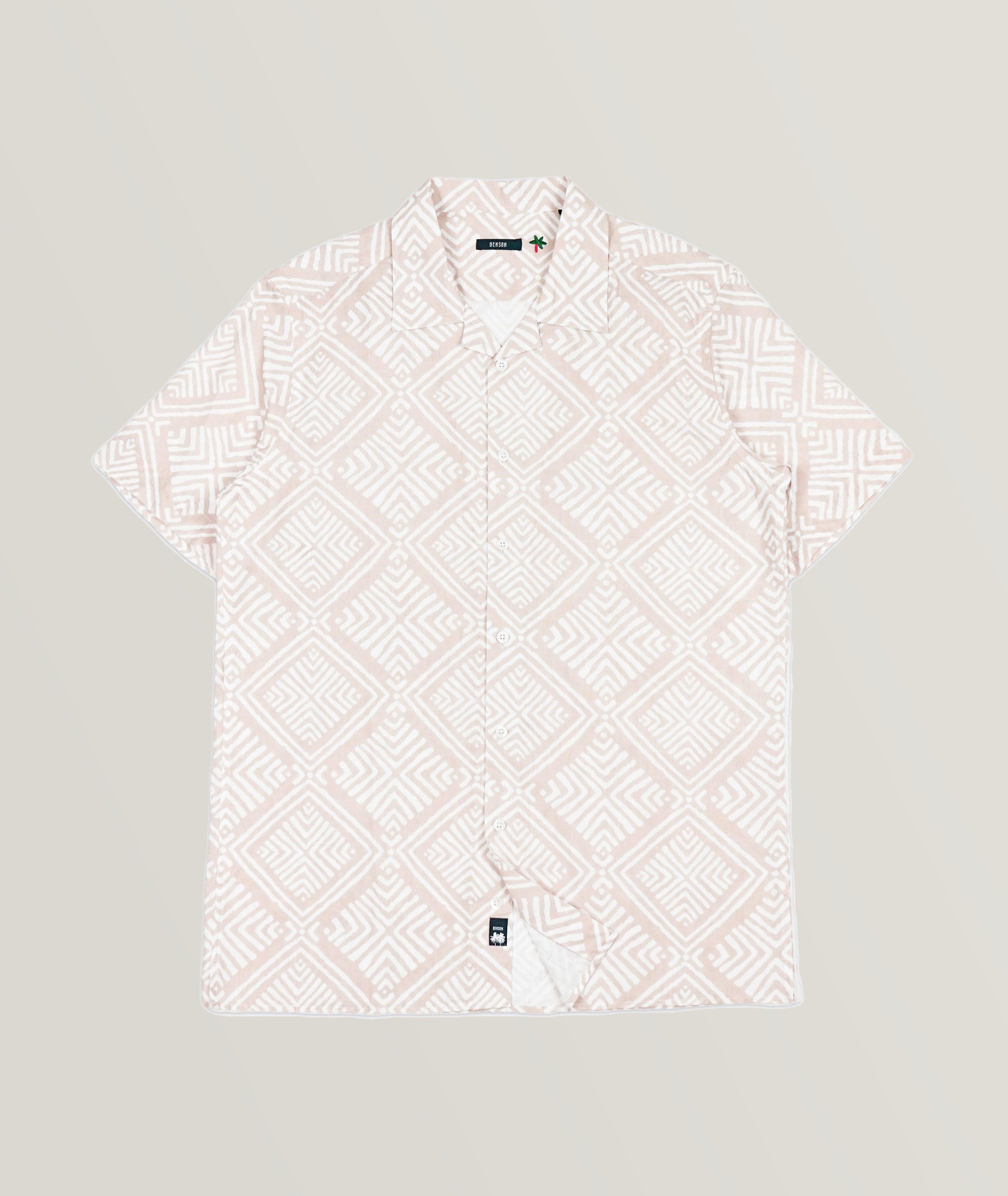 Malibu Tiles Pattern Sport Shirt