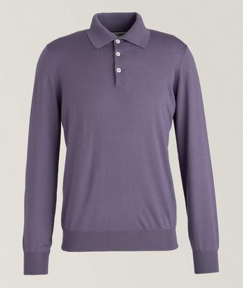 Brunello Cucinelli Cotton Pique Long Sleeve Polo Sweaters Knits Harry Rosen