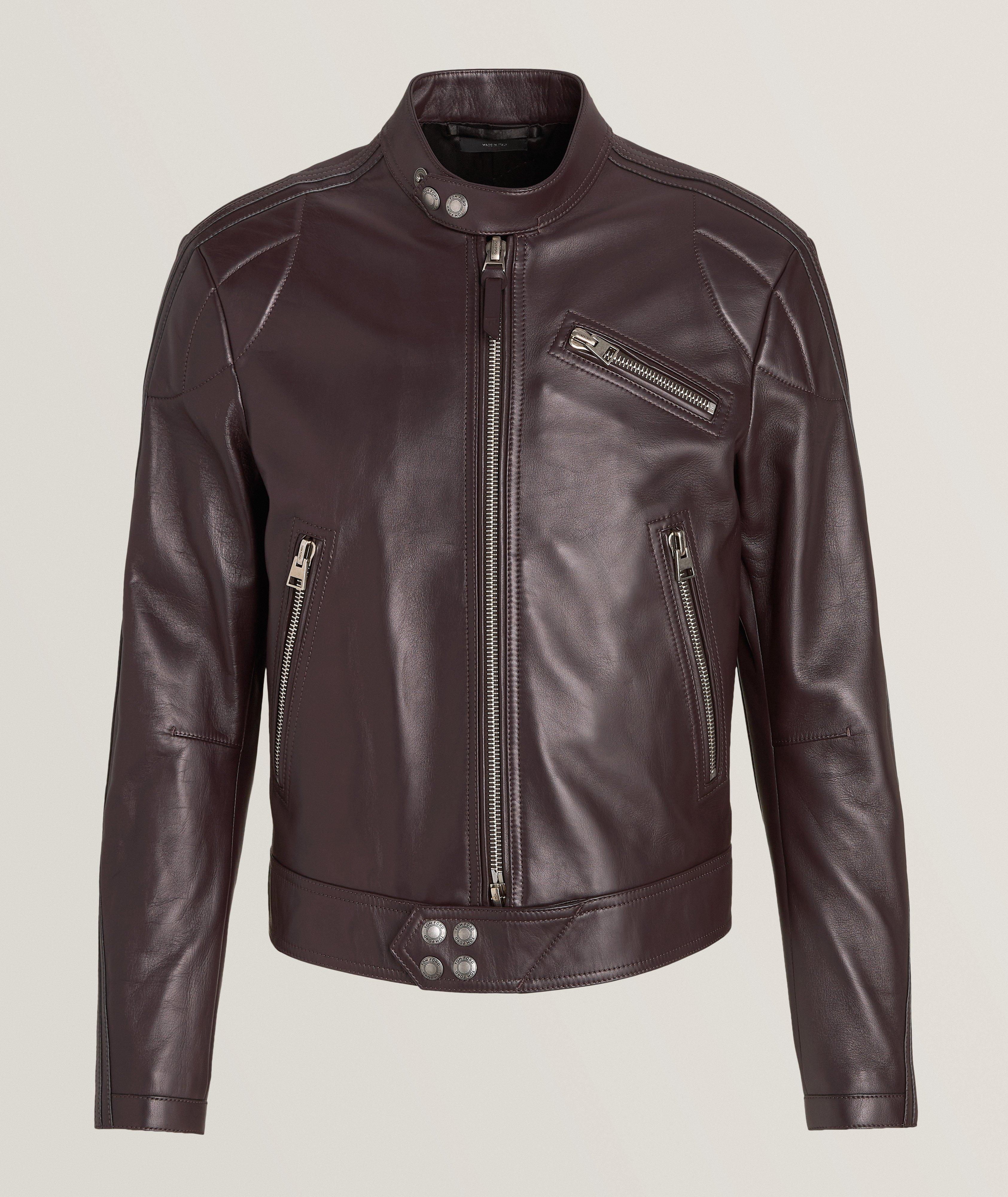 Grain Leather Biker Jacket