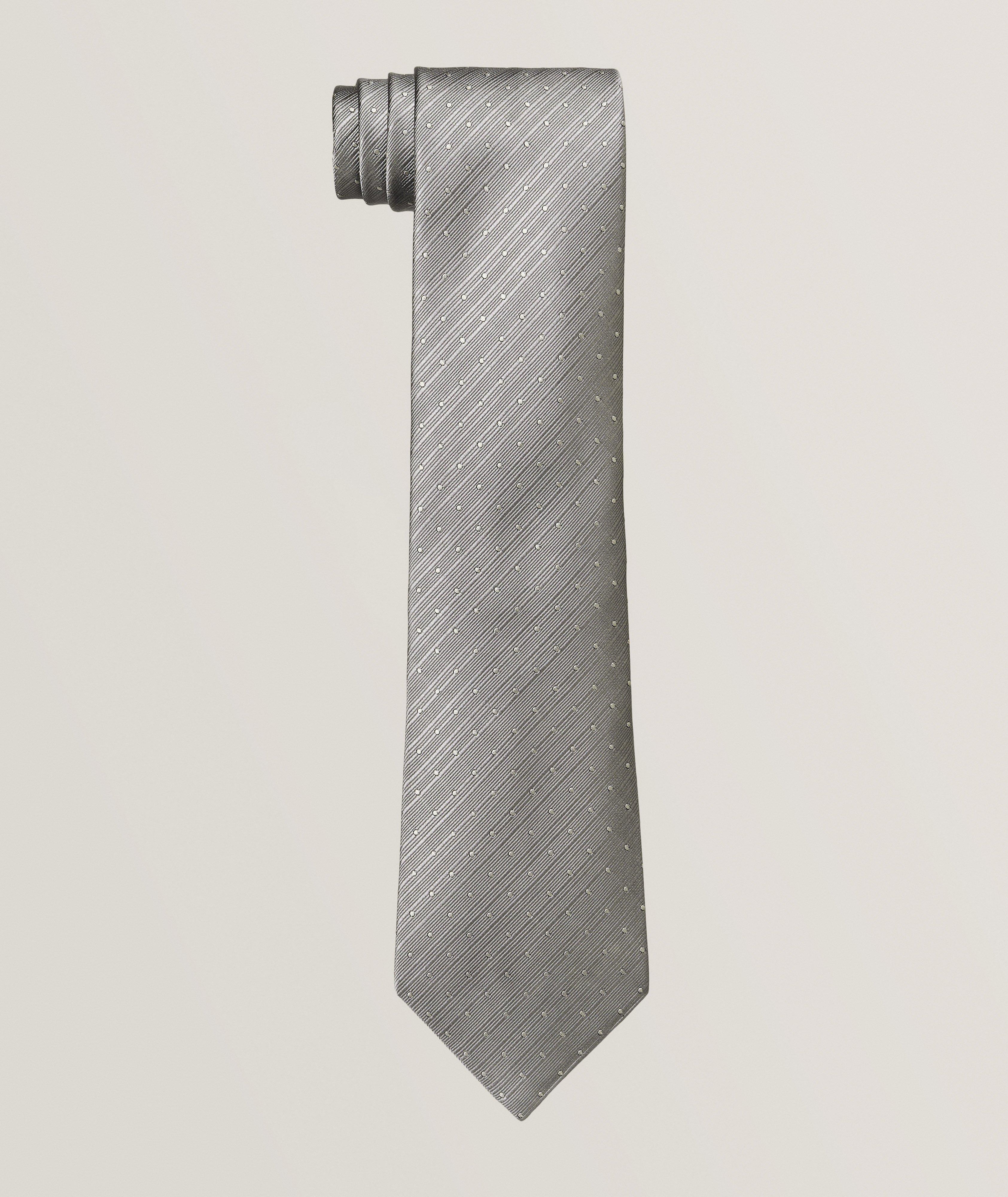 Mogadar Polka Dot Silk TIe