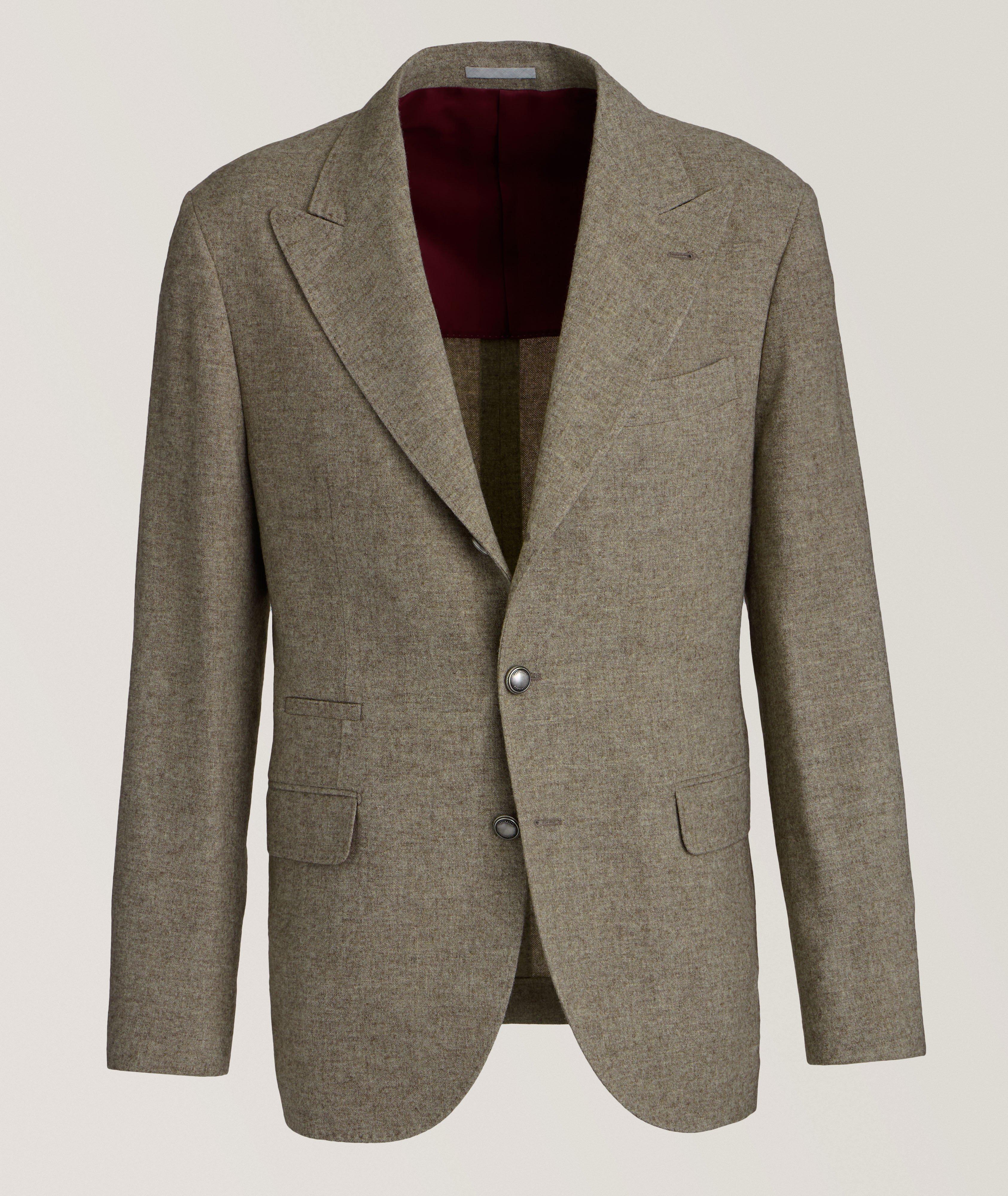 Brunello Cucinelli Veston à poils de yak et à boutonnage simple